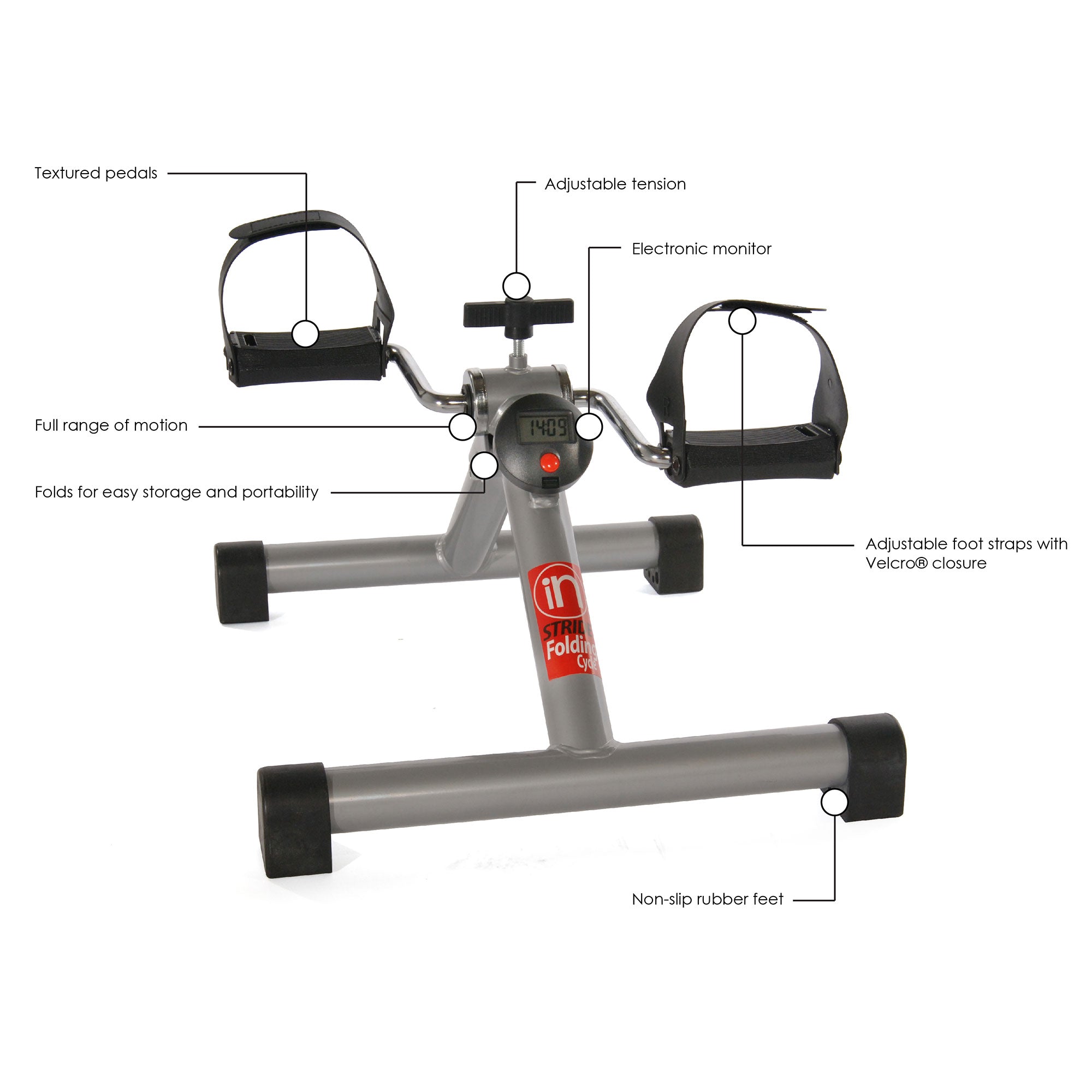 Stamina Products InStride Portable Folding Cycle for Cardio Strength Workouts - Smart-nests