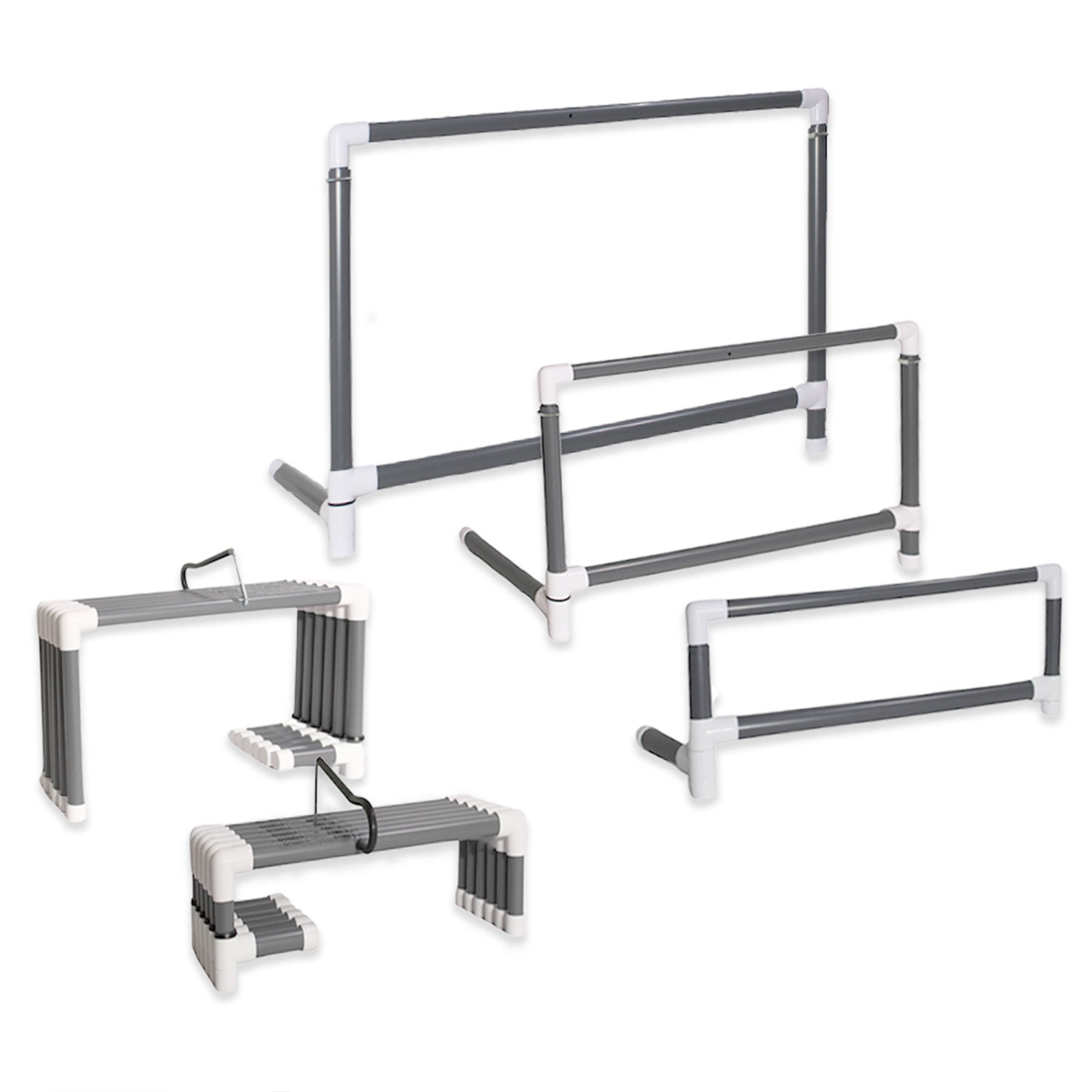 Prism Fitness 12-18 Inches Smart Adjustable-Height Workout Hurdles, Set of 3 - Smart-nests