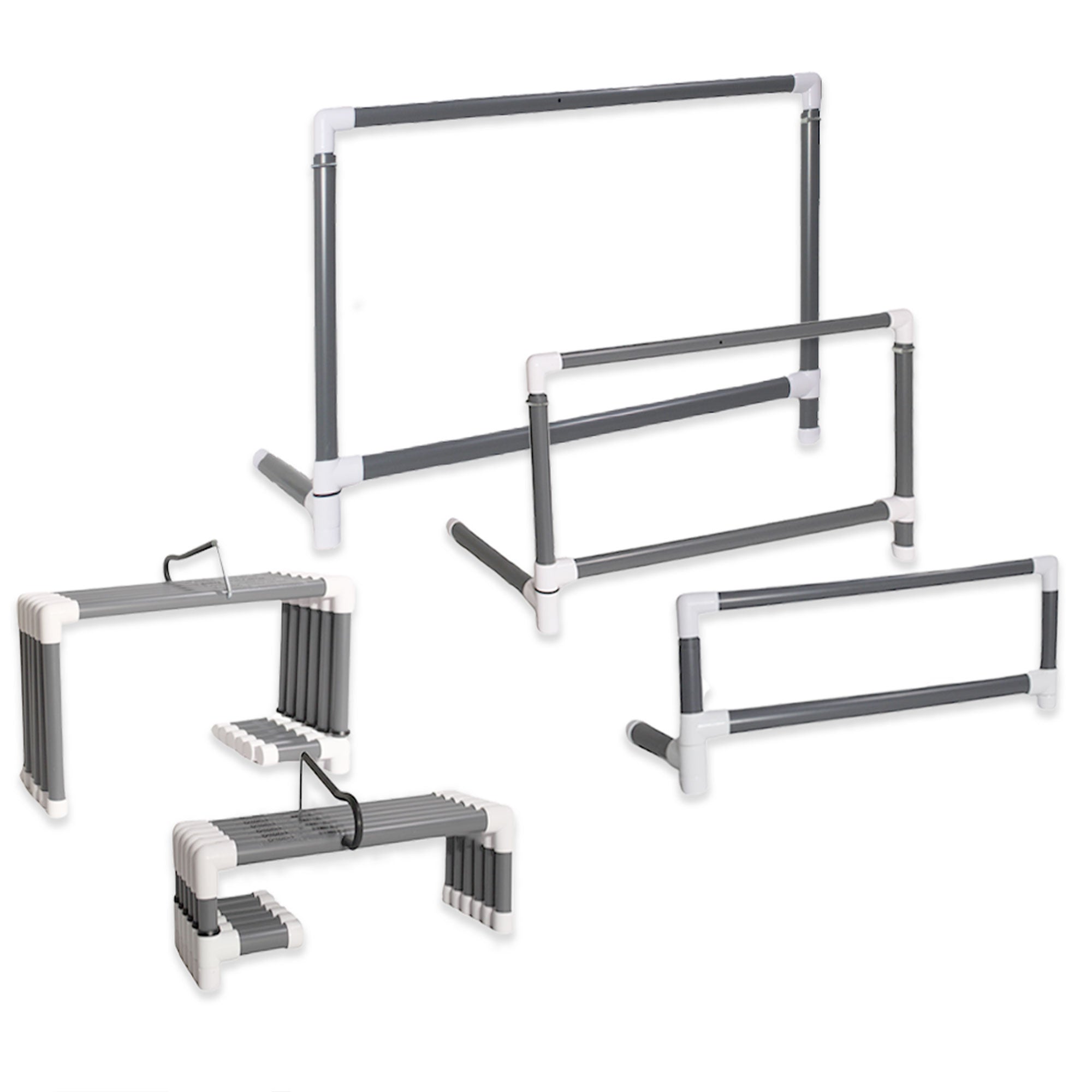 Prism Fitness 21-36 Inches Smart Adjustable-Height Workout Hurdles, Set of 3 - Smart-nests