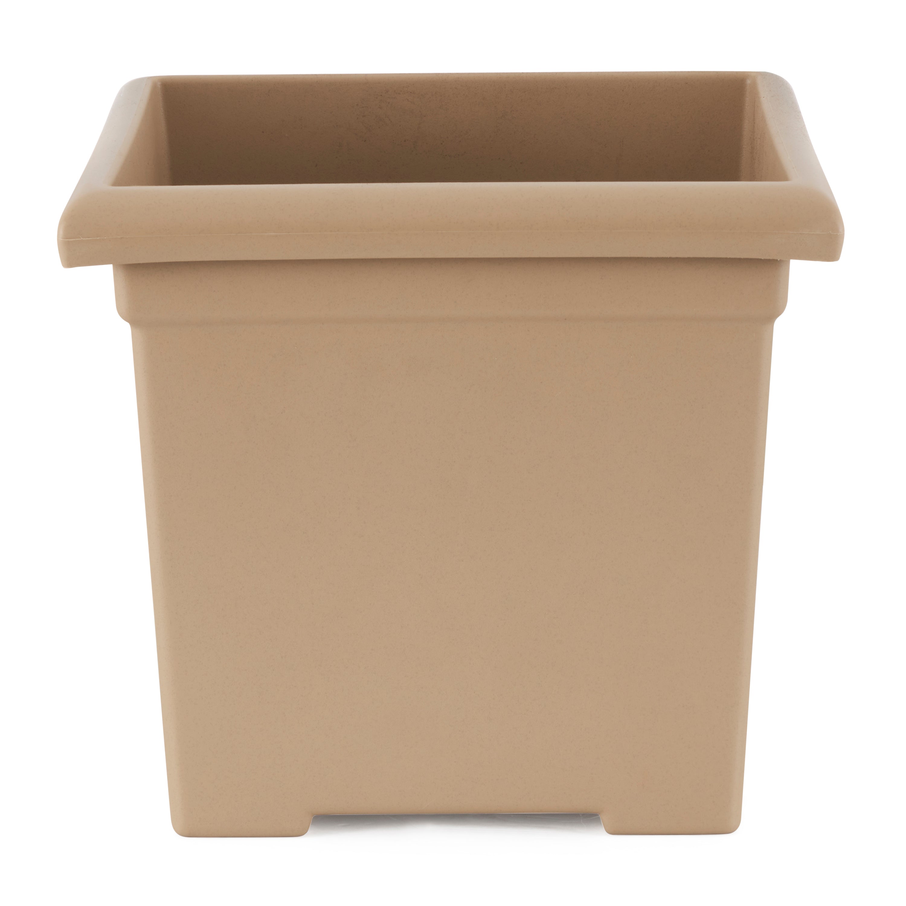 HC Companies 13.25" D x 15.5" W Outdoor Square Accent Planter, Sandstone Tan - Smart-nests
