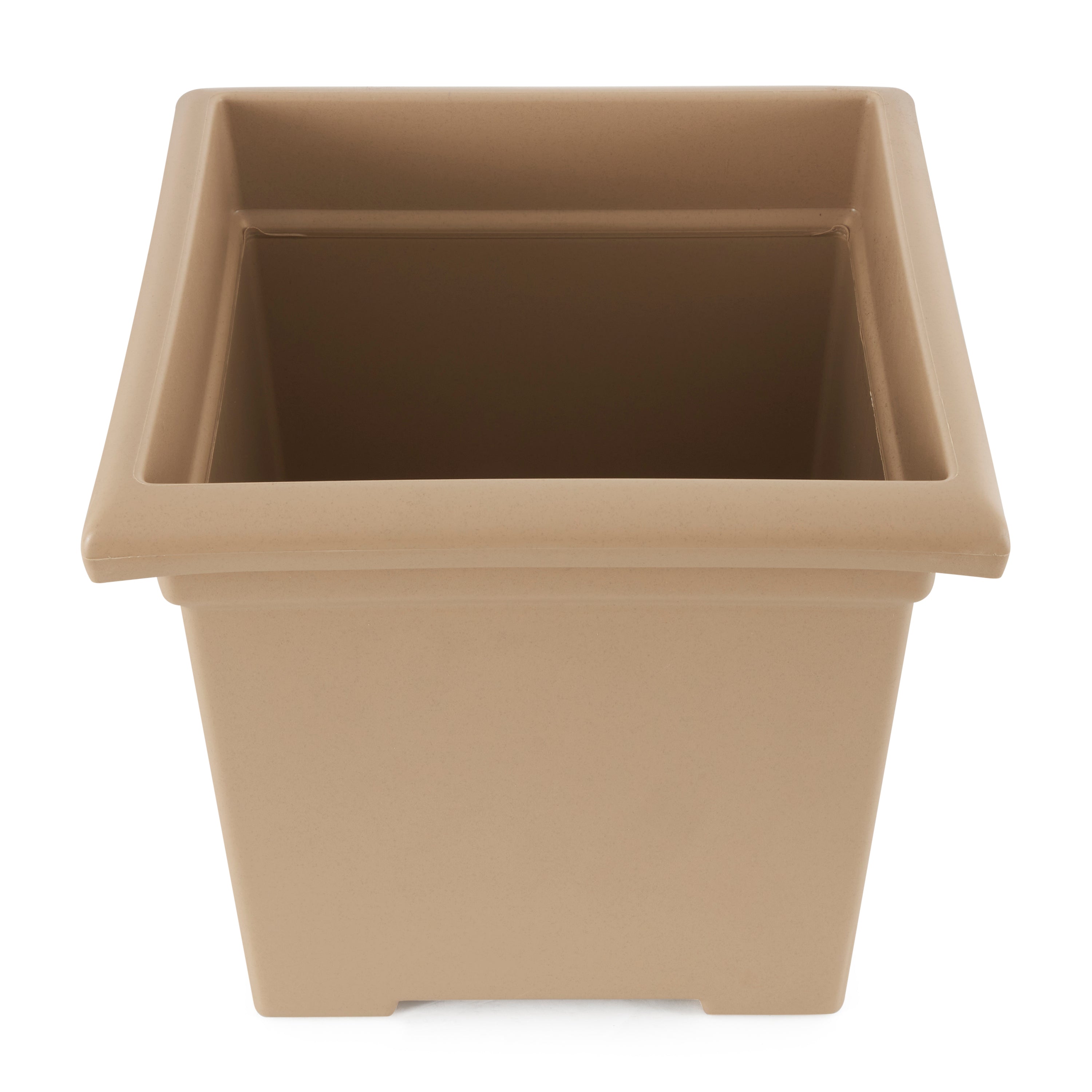 HC Companies 13.25" D x 15.5" W Outdoor Square Accent Planter, Sandstone Tan - Smart-nests