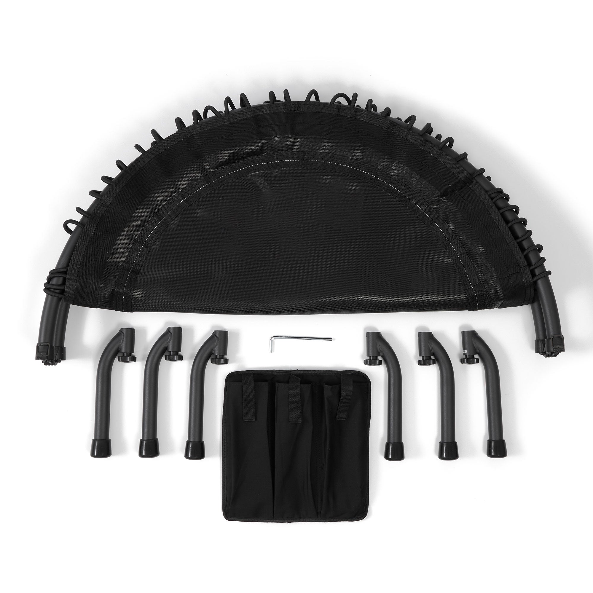 JumpSport 550f PRO Indoor Lightweight 44 Inch Folding Fitness Trampoline, Black - Smart-nests