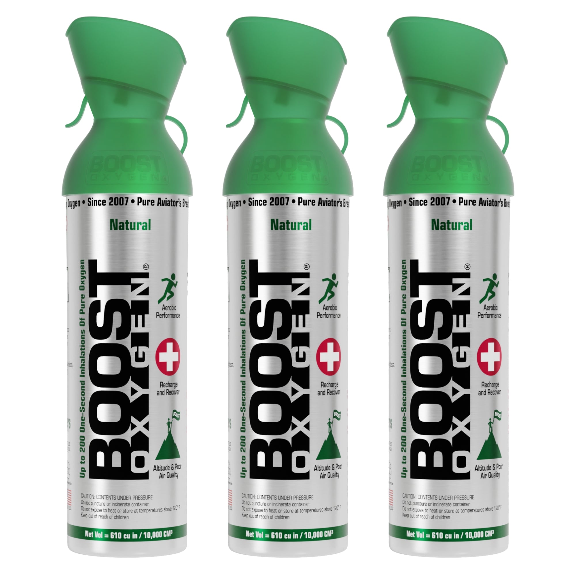 3 Pack Large 10L Boost Oxygen Natural Portable Pure Canned Oxygen, Flavorless - Smart-nests