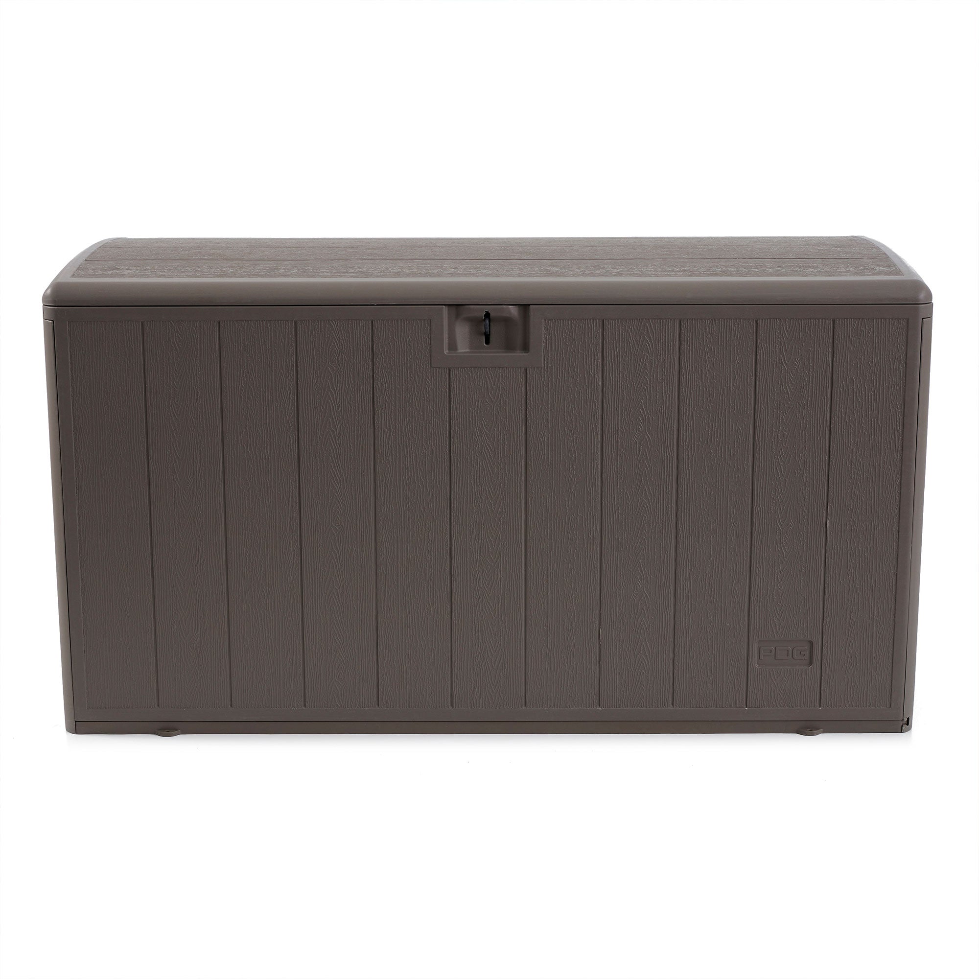 Plastic Development Group 105 Gallon Outdoor Patio Storage Deck Box, Driftwood - Smart-nests