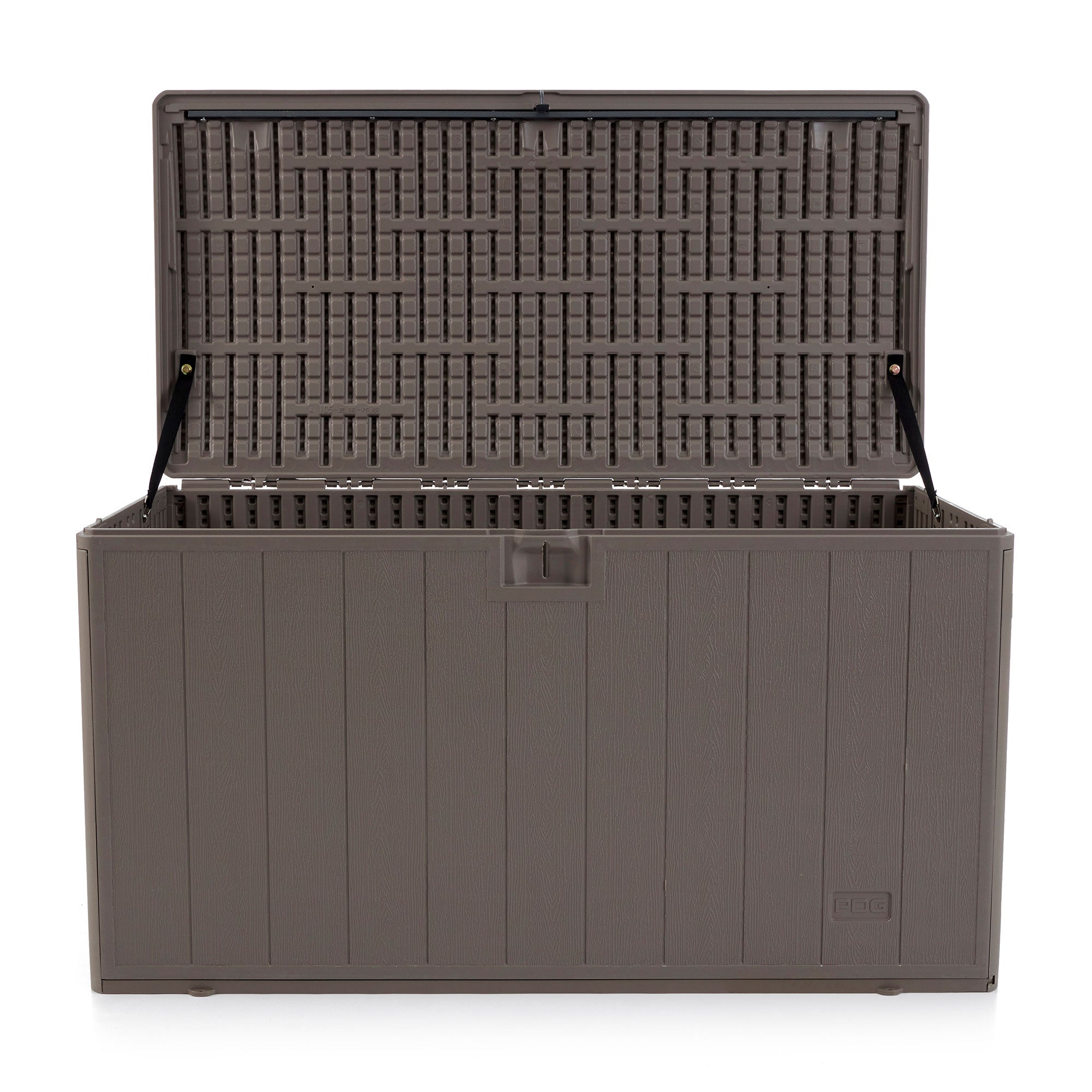Plastic Development Group 105 Gallon Outdoor Patio Storage Deck Box, Driftwood - Smart-nests