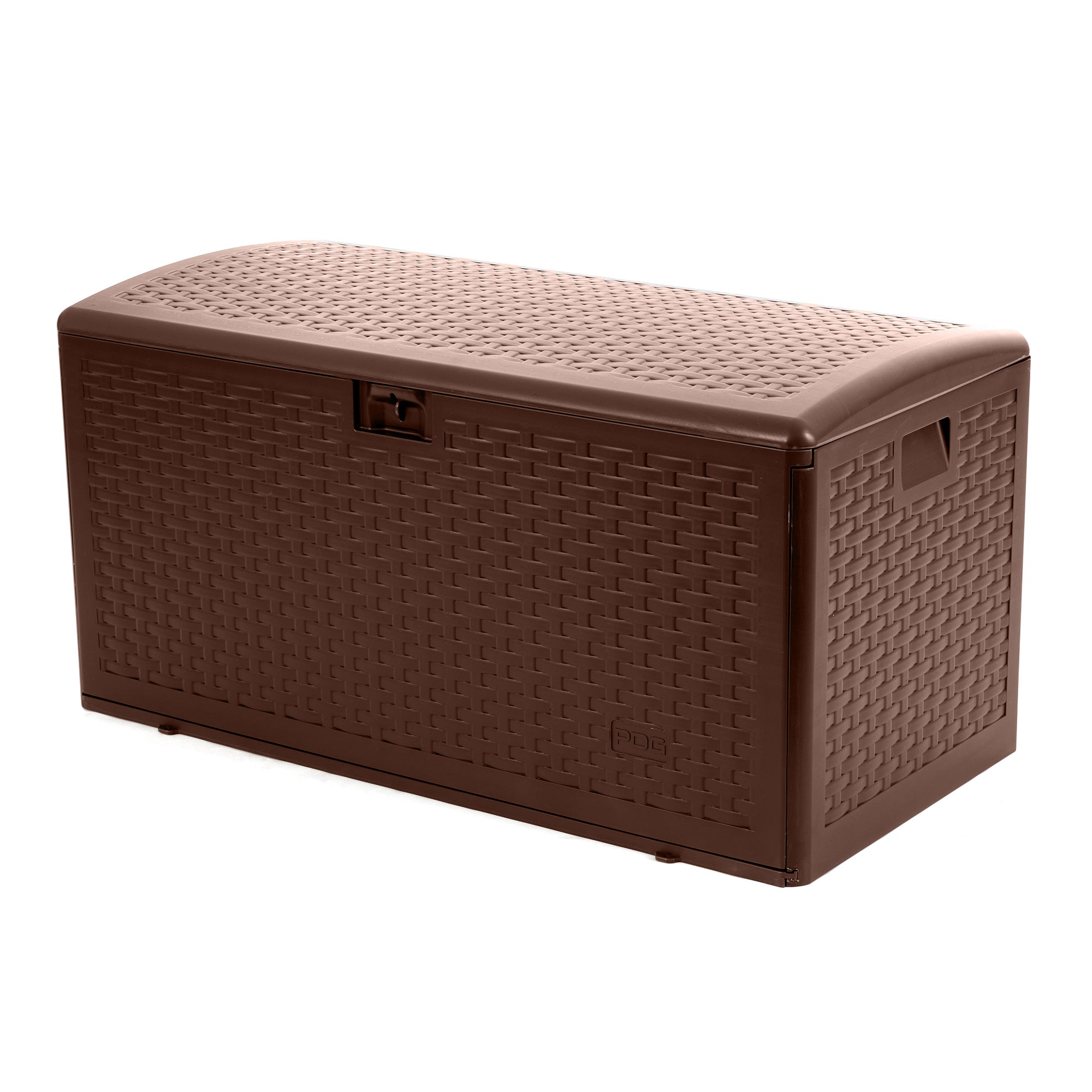 Plastic Development Group 73 Gallon Resin Outdoor Patio Storage Deck Box, Brown - Smart-nests