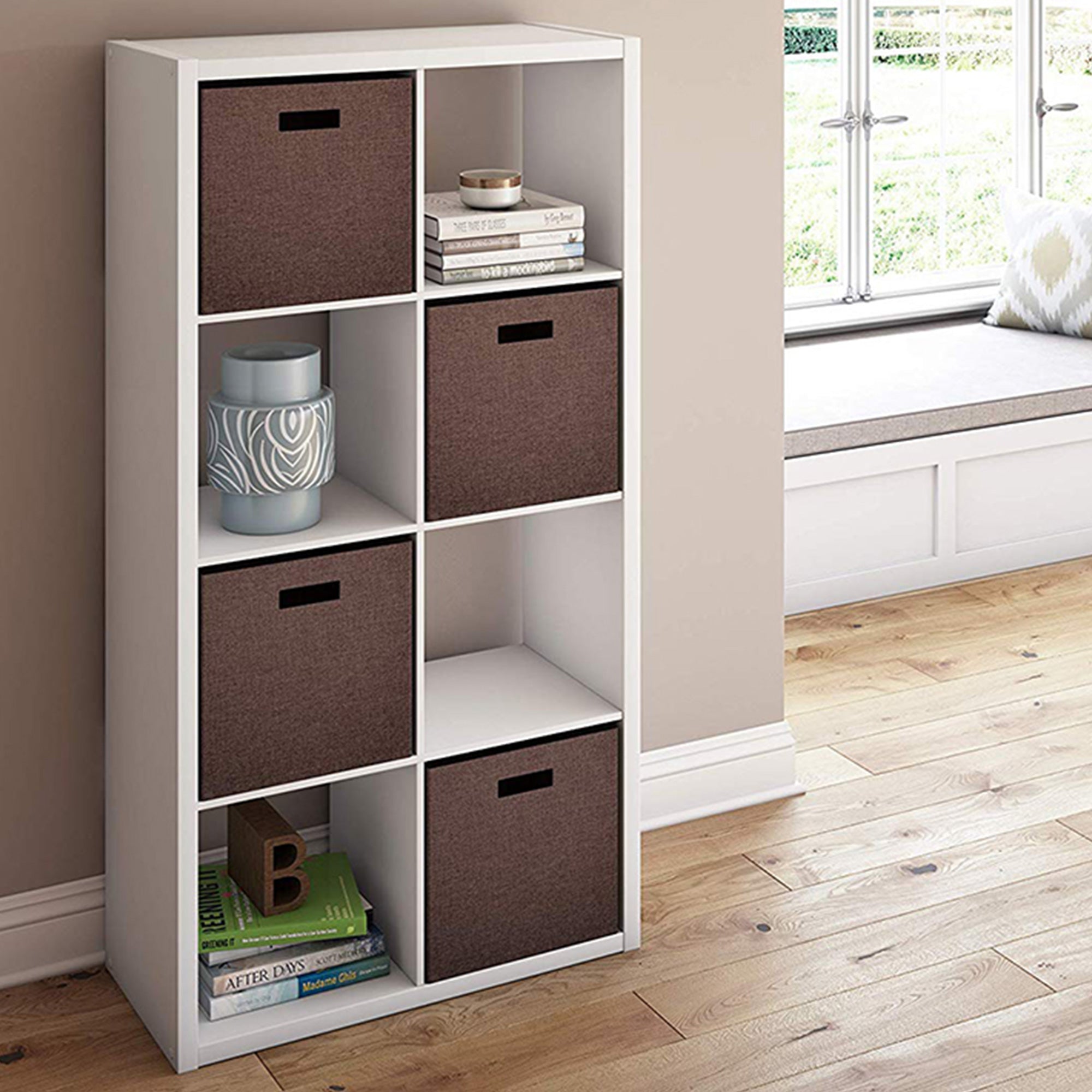 ClosetMaid 4583 Decorative Bookcase Open Back 8-Cube Storage Organizer, White - Smart-nests