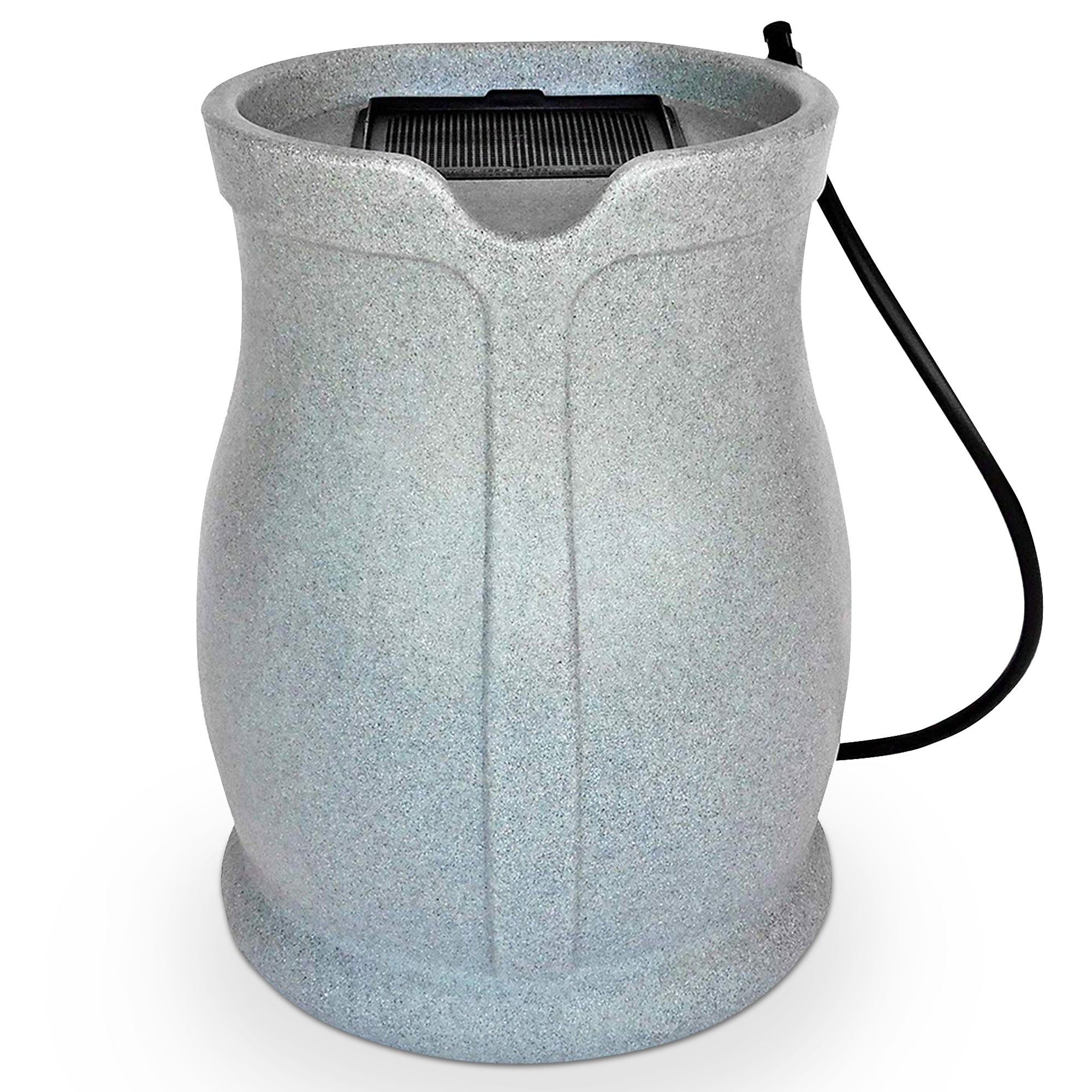 FCMP Outdoor Catalina 45 Gallon Water Outdoor Rain Catcher Barrel, Light Granite - Smart-nests