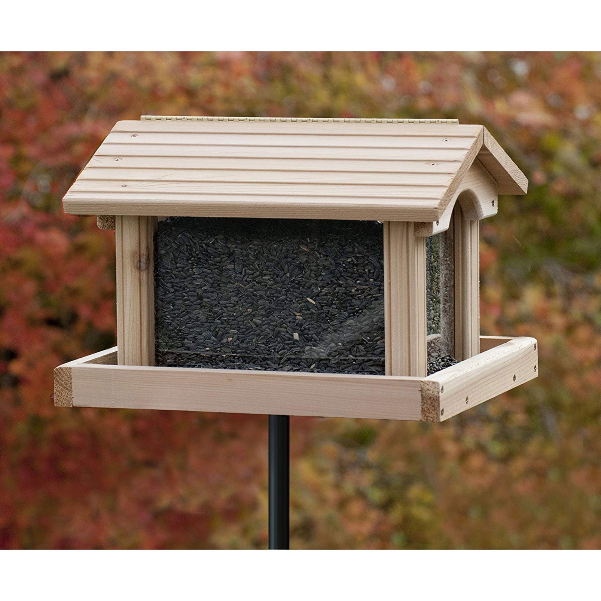 Woodlink PRO4 Premier Large Capacity Ranch Style Red Cedar Wood Bird Feeder - Smart-nests