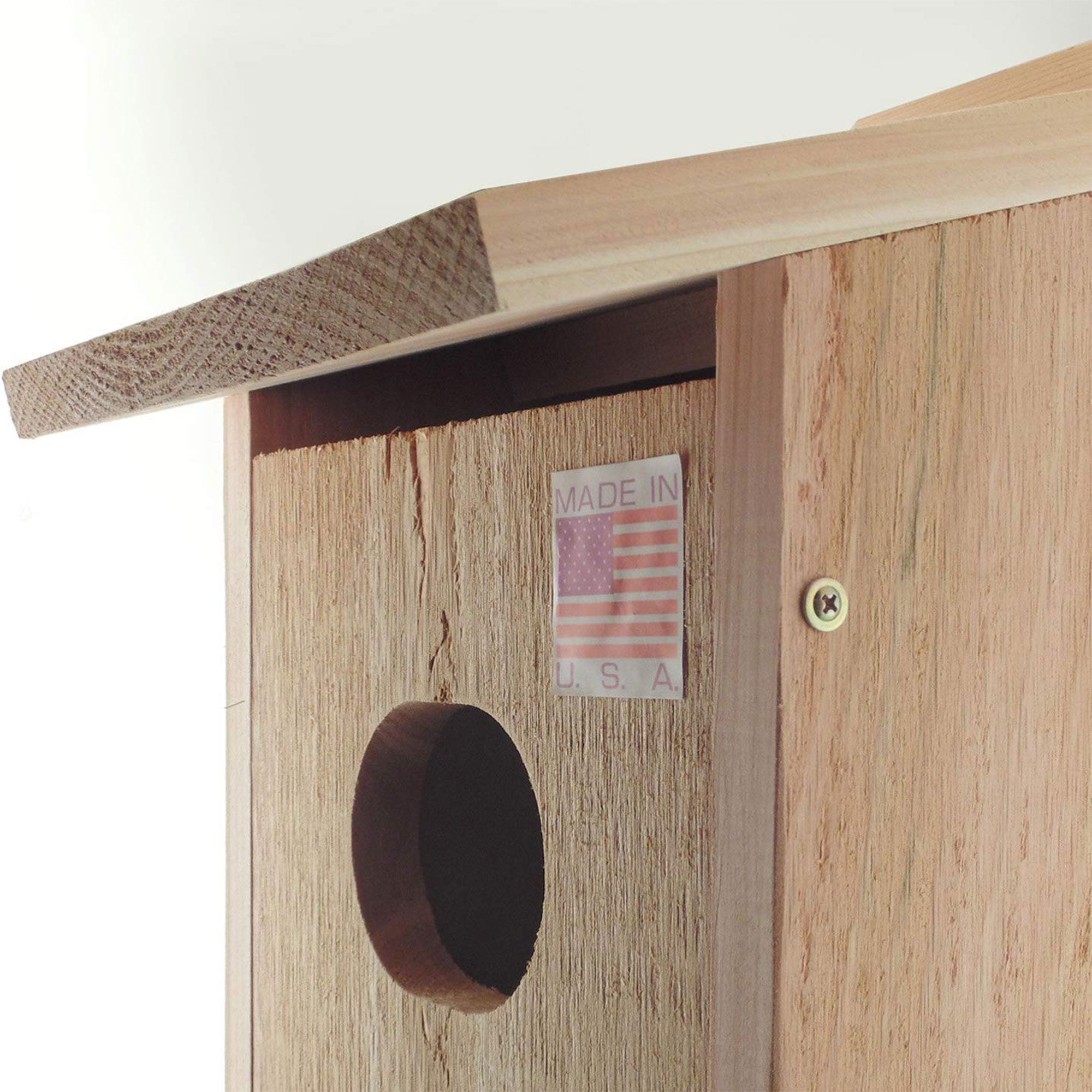 Woodlink WD1 Wood Duck Nesting House Box with 4 x 3 Inch Oval Entrance Hole - Smart-nests