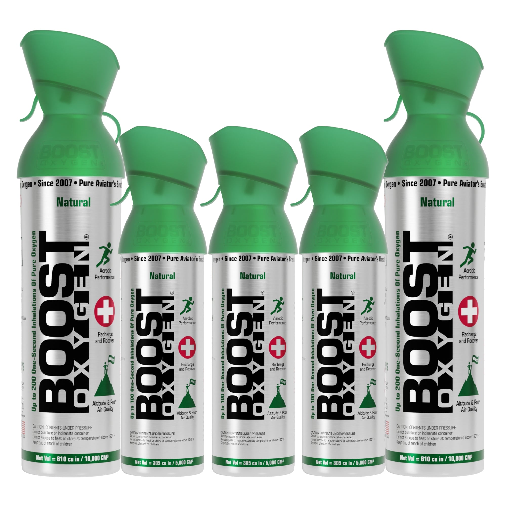 Boost Oxygen 10L Canned Oxygen (2 Pack) & 5L Canned Oxygen (3 Pack), Flavorless - Smart-nests
