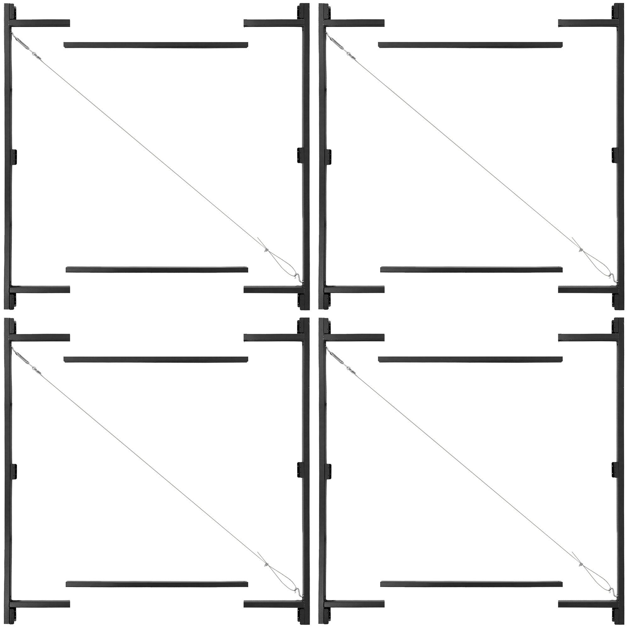 Adjust-A-Gate Steel Frame Gate Kit, 36"-60" Wide Opening Up To 7' High (4 Pack)
