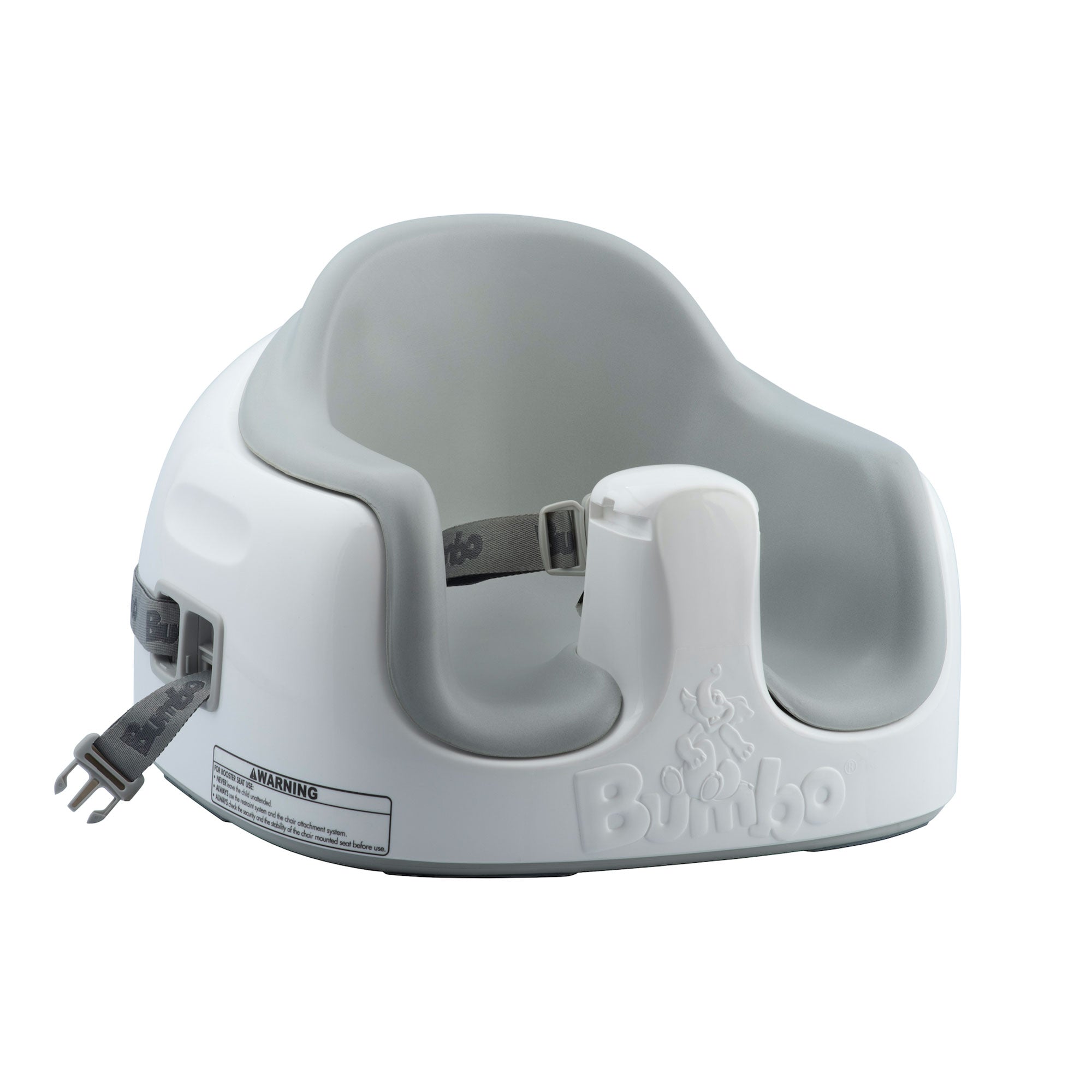 Bumbo Baby Toddler Adjustable 3-in-1 Booster Seat/High Chair & Tray, Cool Gray