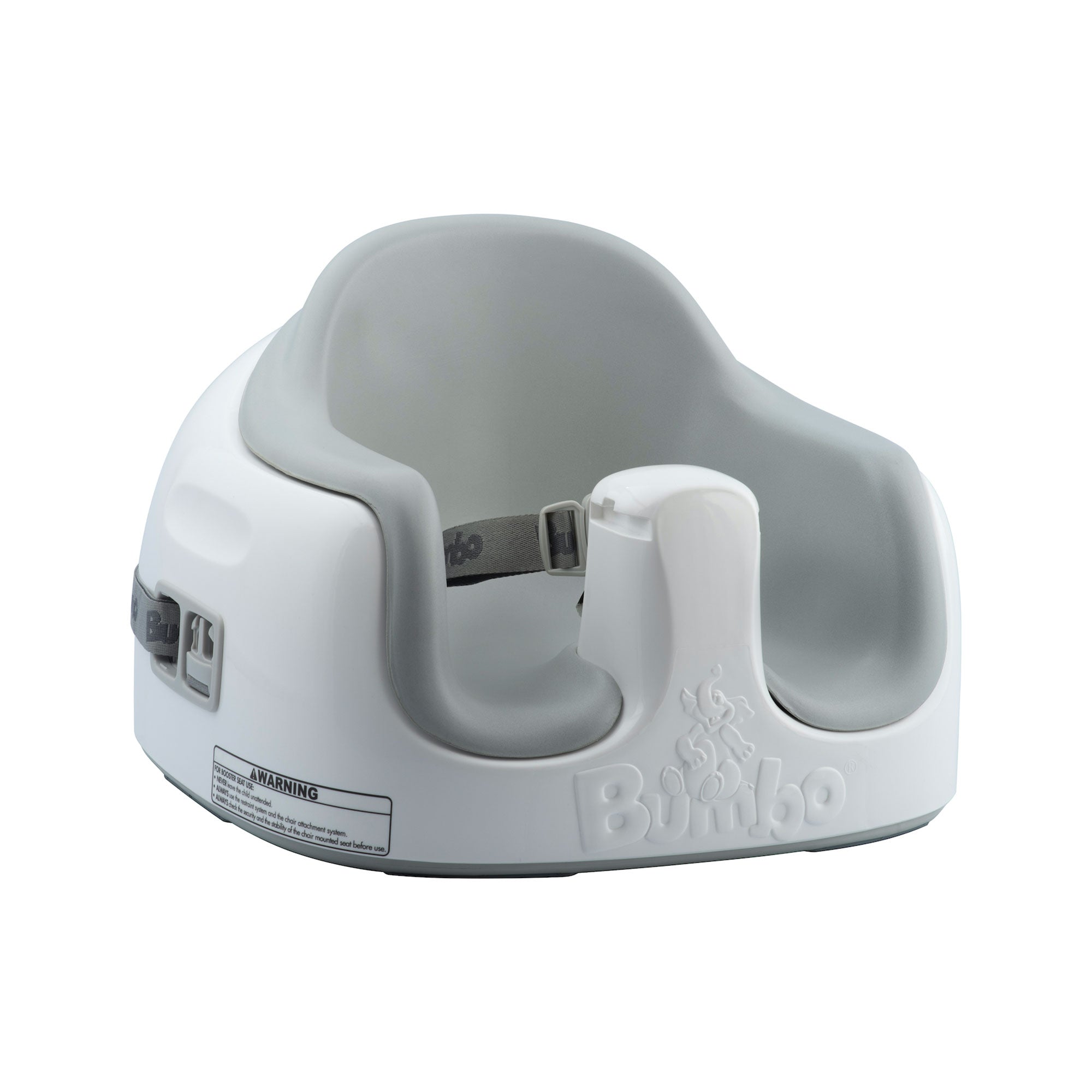 Bumbo Baby Toddler Adjustable 3-in-1 Booster Seat/High Chair & Tray, Cool Gray