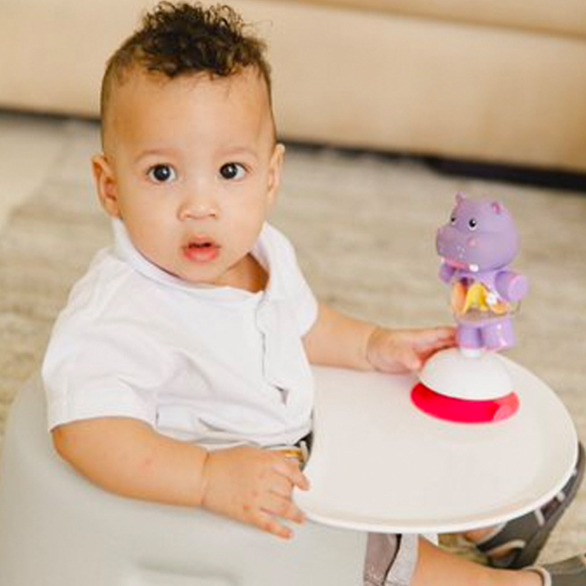 Bumbo Infant Floor Seat Baby Sit Up Chair with Adjustable Harness, Cool Gray - Smart-nests