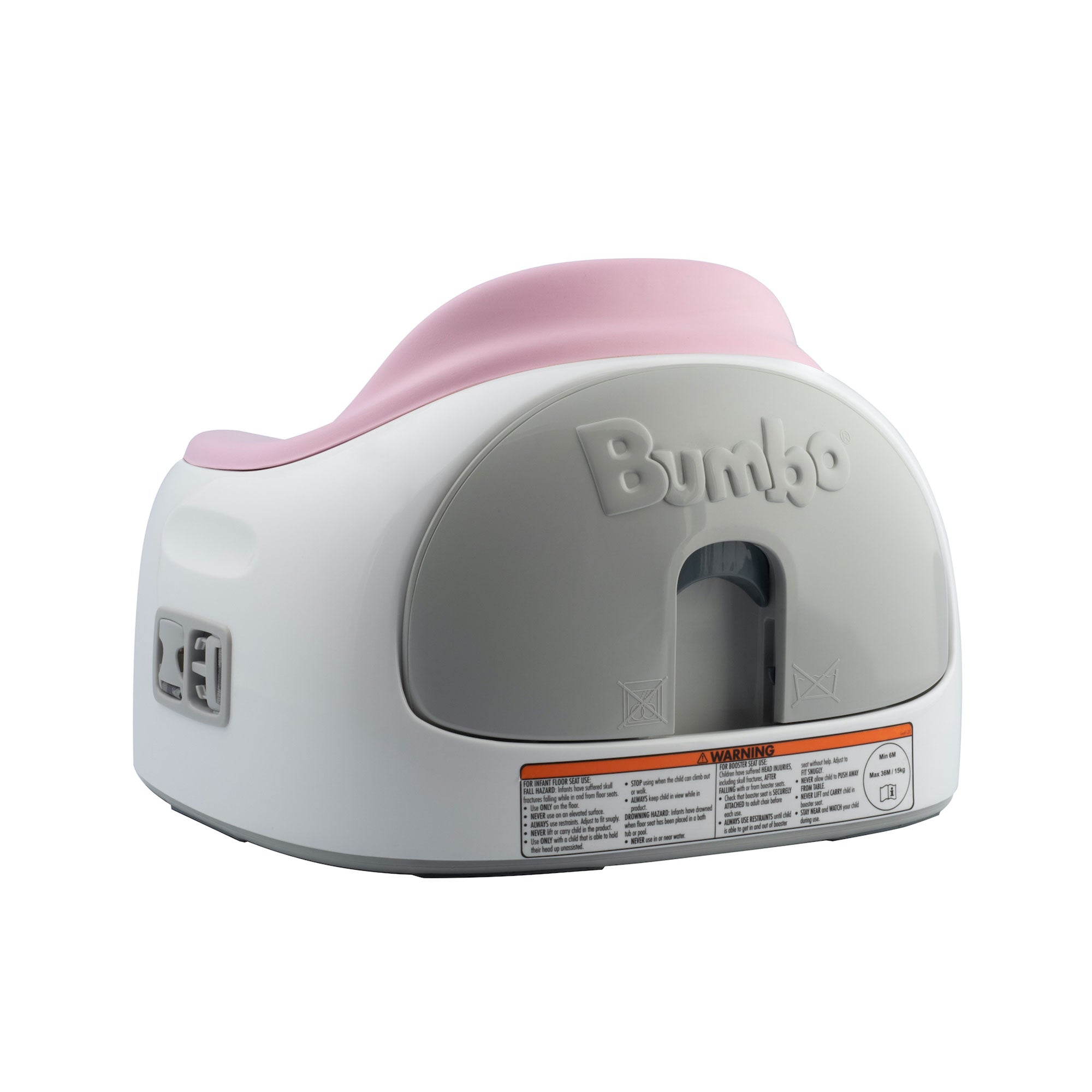Bumbo Baby Toddler Adjustable 3-in-1 Booster Seat/High Chair & Tray, Cradle Pink