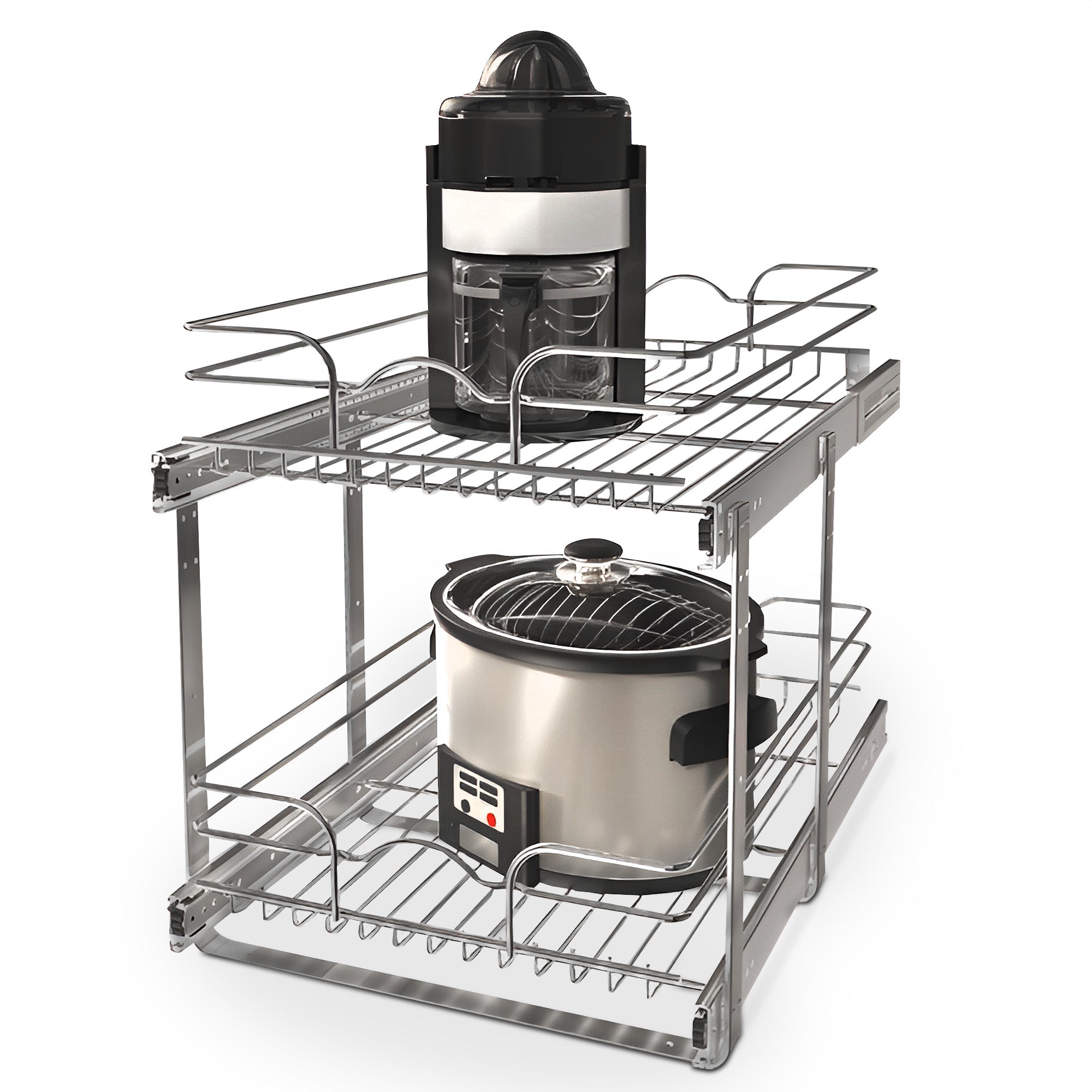 Rev-A-Shelf Kitchen Cabinet Pullout Shelf Organizer, 15 x 22 In, 5WB2-1522CR-1