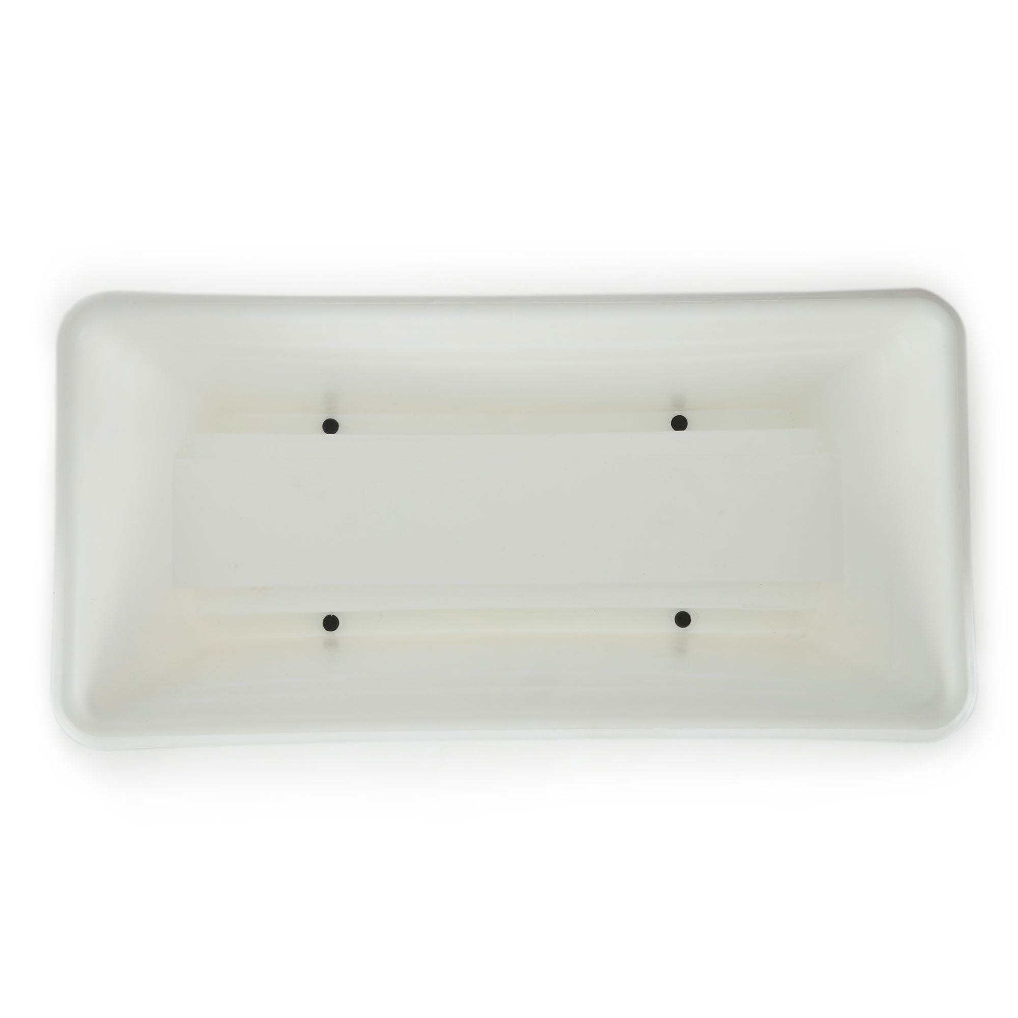 HC Companies 24 Inch Deck Rail Box Planter with Drainage Holes, White (4 Pack) - Smart-nests