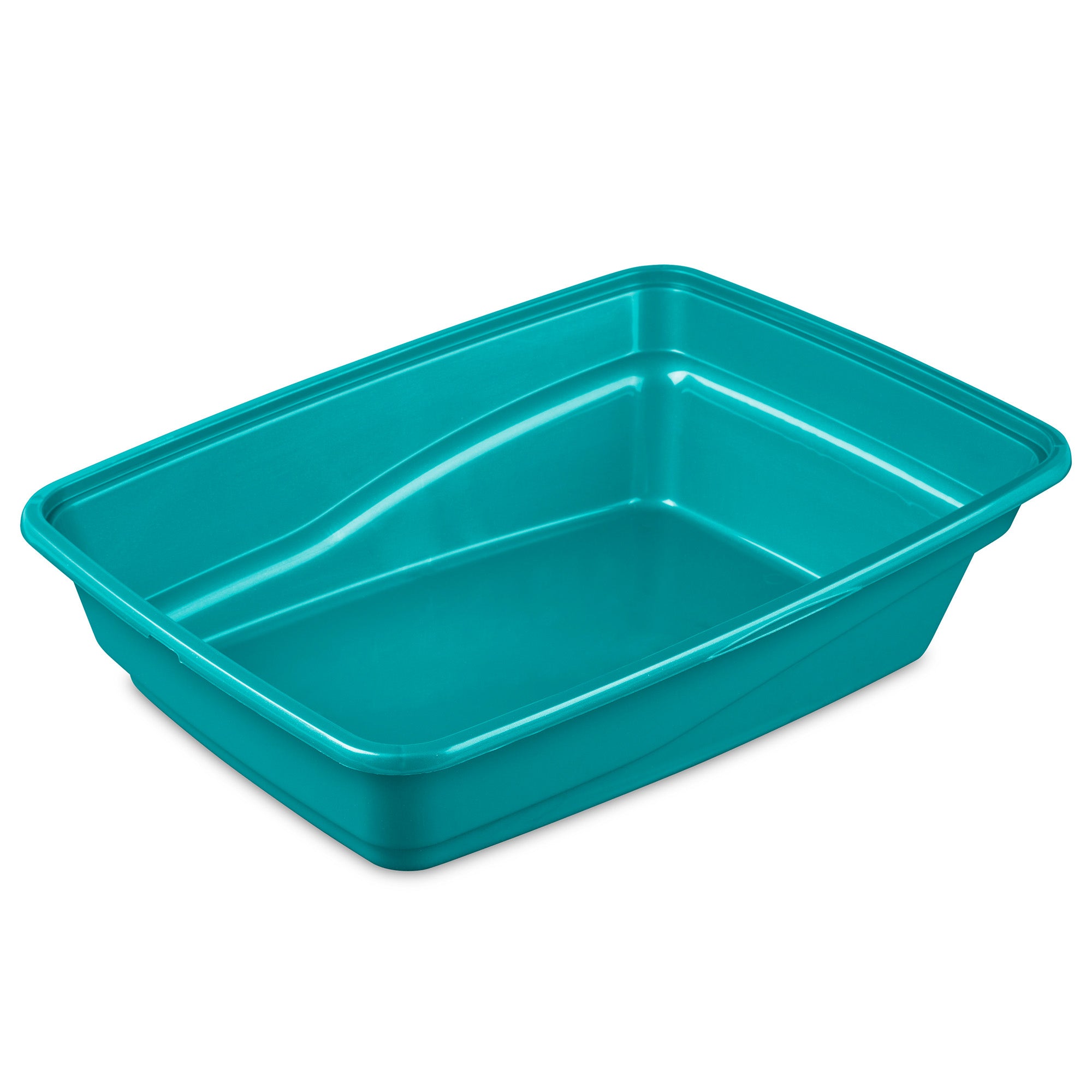 Sterilite 13033W06 Lg Frame Cat Litter Pan with Low Entrance, Sea Going (6 Pack) - Smart-nests
