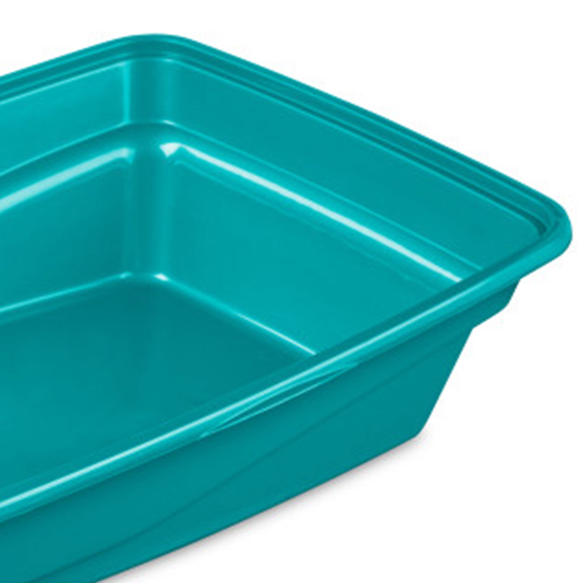Sterilite 13033W06 Lg Frame Cat Litter Pan with Low Entrance, Sea Going (6 Pack) - Smart-nests