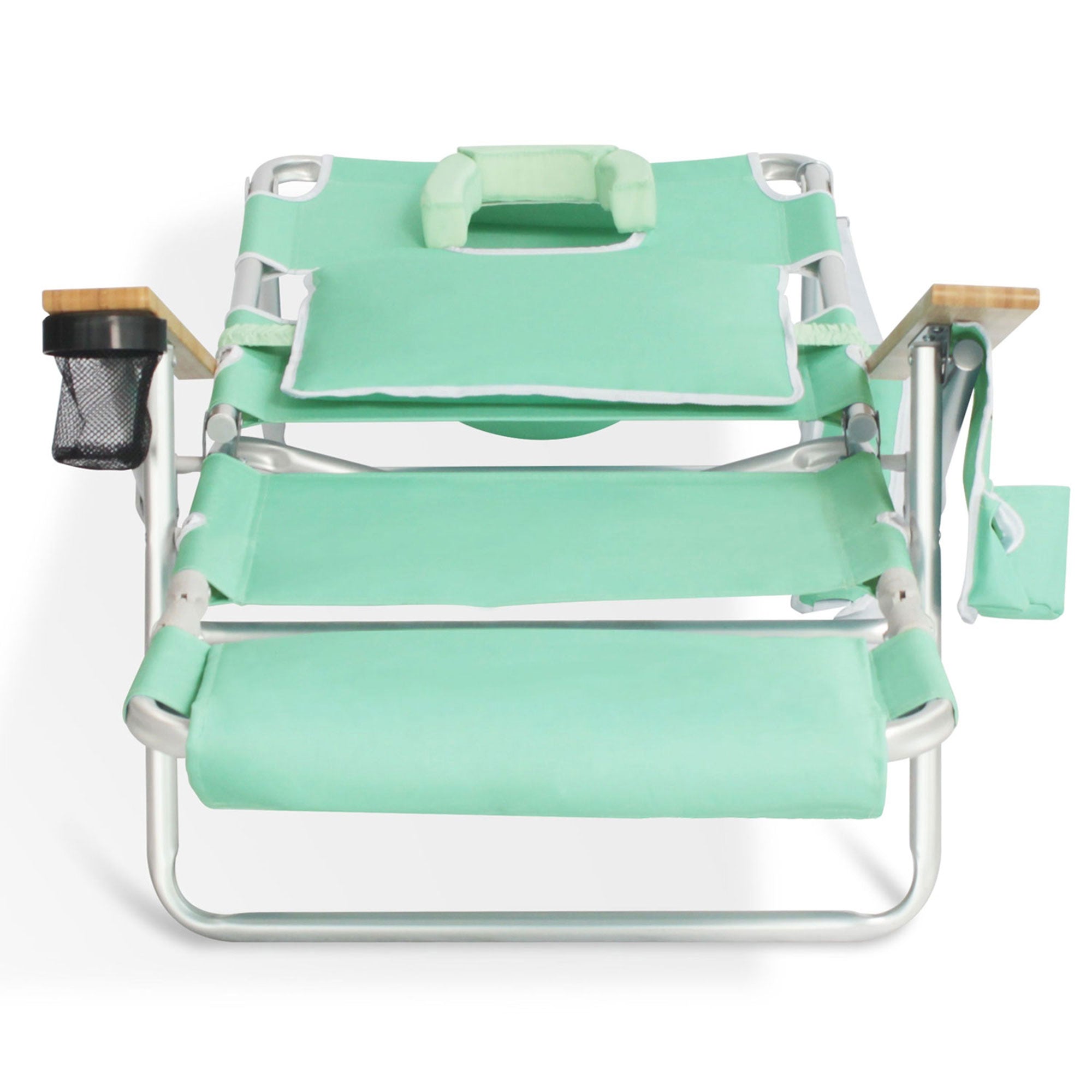 Ostrich Deluxe 3N1 Lightweight Outdoor Lawn Beach Lounge Chair w/Footrest, Teal - Smart-nests