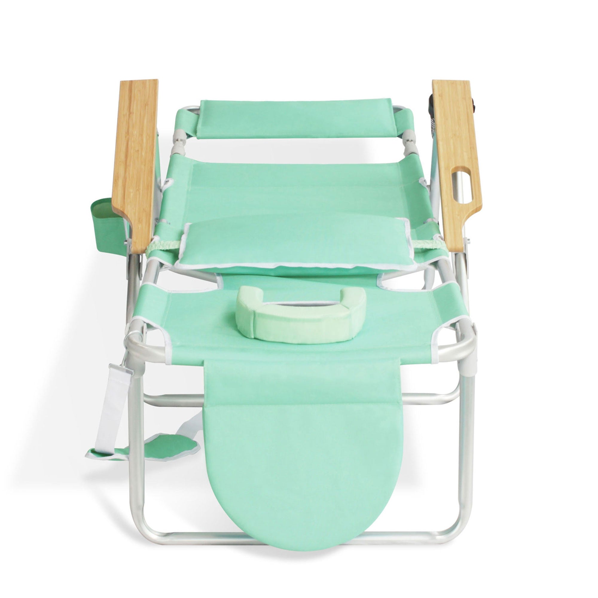 Ostrich Deluxe 3N1 Lightweight Outdoor Lawn Beach Lounge Chair w/Footrest, Teal - Smart-nests