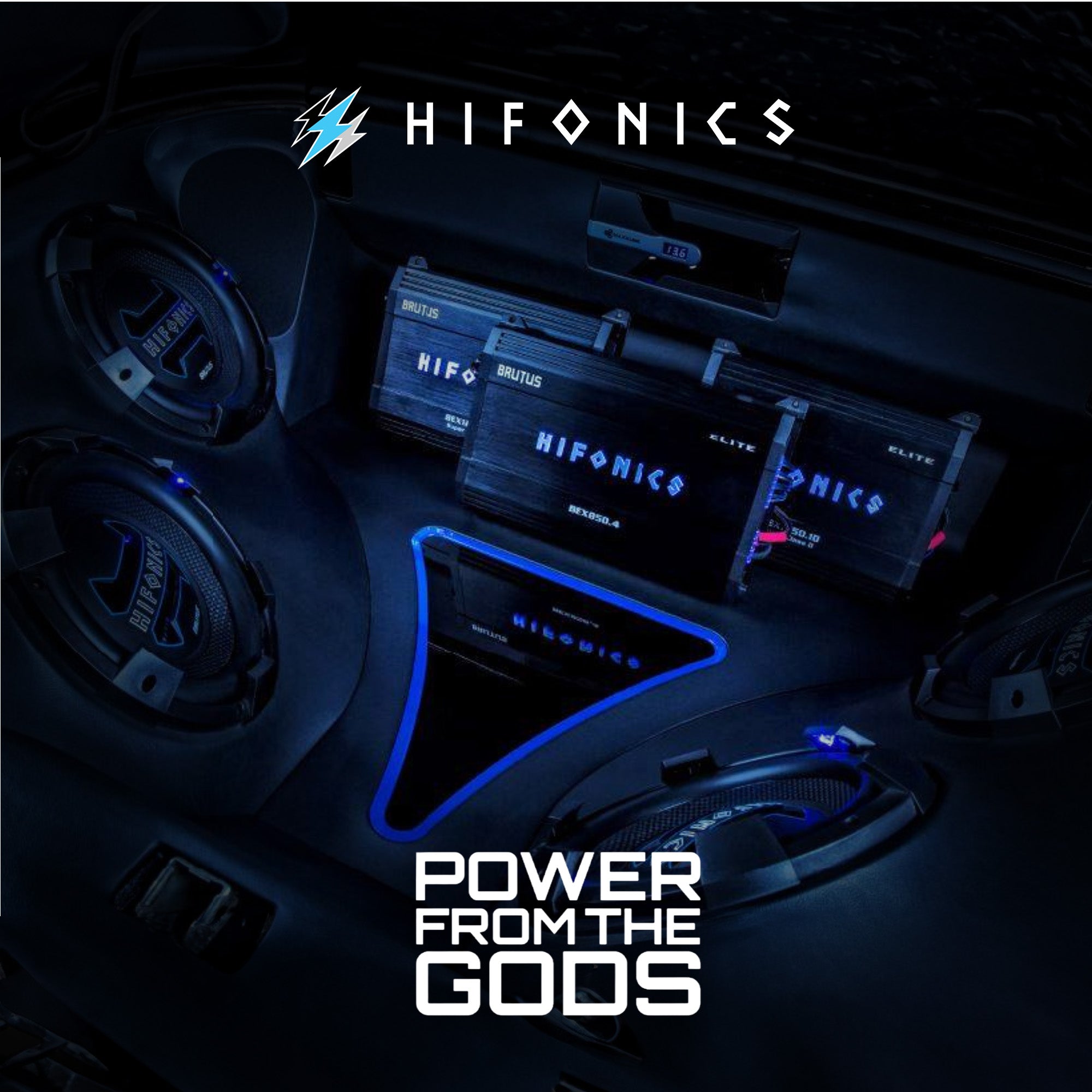 Hifonics BG-1900.1D Brutus Gamma Mono D 1900W Car Audio Subwoofer Amp, Bass Knob - Smart-nests