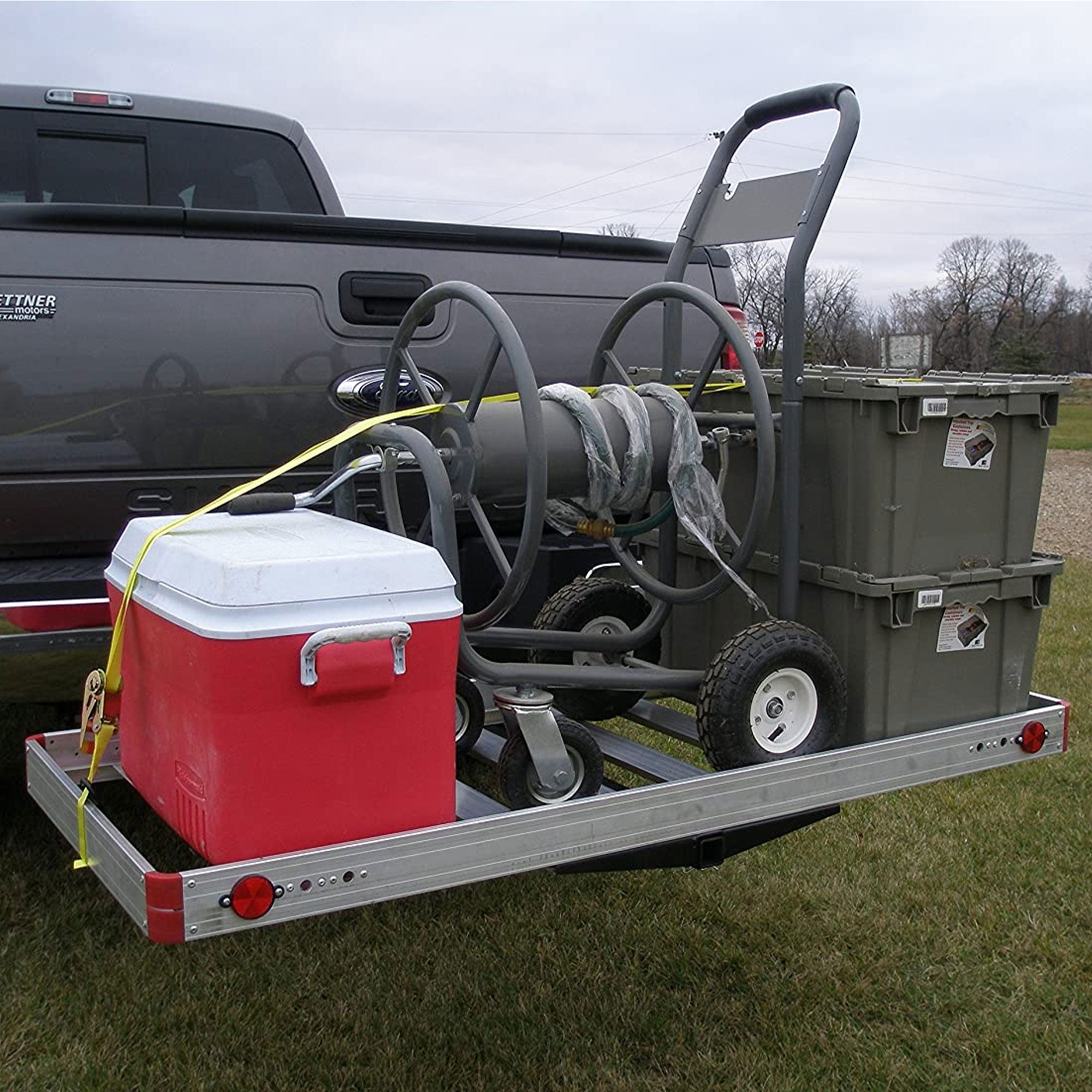 Tow Tuff TTF-2762ACBR Heavy Duty 2-in-1 Aluminum Cargo Carrier with Bike Rack - Smart-nests