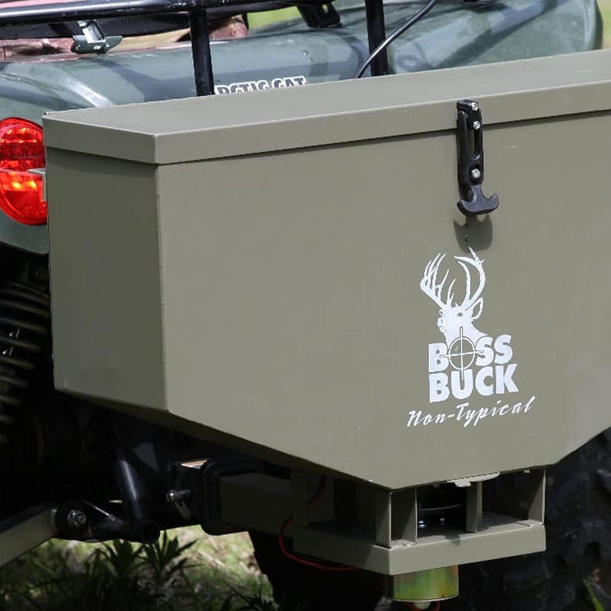 Boss Buck BB-1.80 80 Pound Capacity Non-Typical ATV Feed Spreader and Seeder - Smart-nests