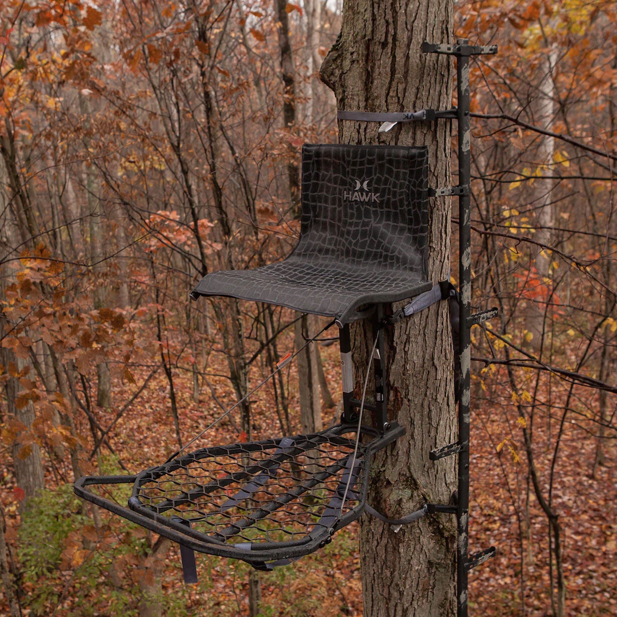 Hawk Kickback LVL Hang-On Deer Hunting Tree Stand w/ XL Seat & Platform, 2 Pack