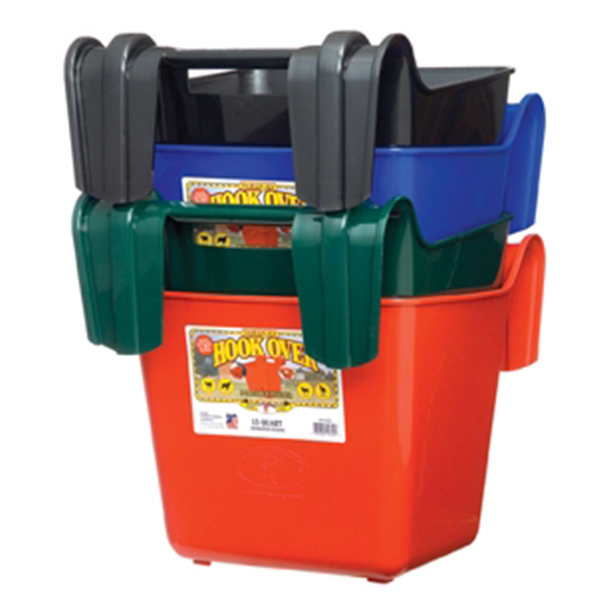 Little Giant HF15BLACK Heavy Duty 15 Quart Mountable Plastic Hook Feeder, Black - Smart-nests