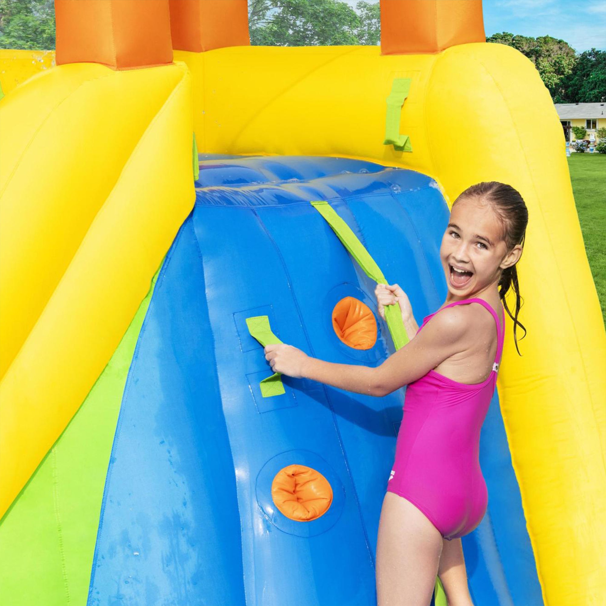 Bestway H2OGO! Mount Splashmore Kids Outdoor Inflatable Water Slide Splash Park - Smart-nests