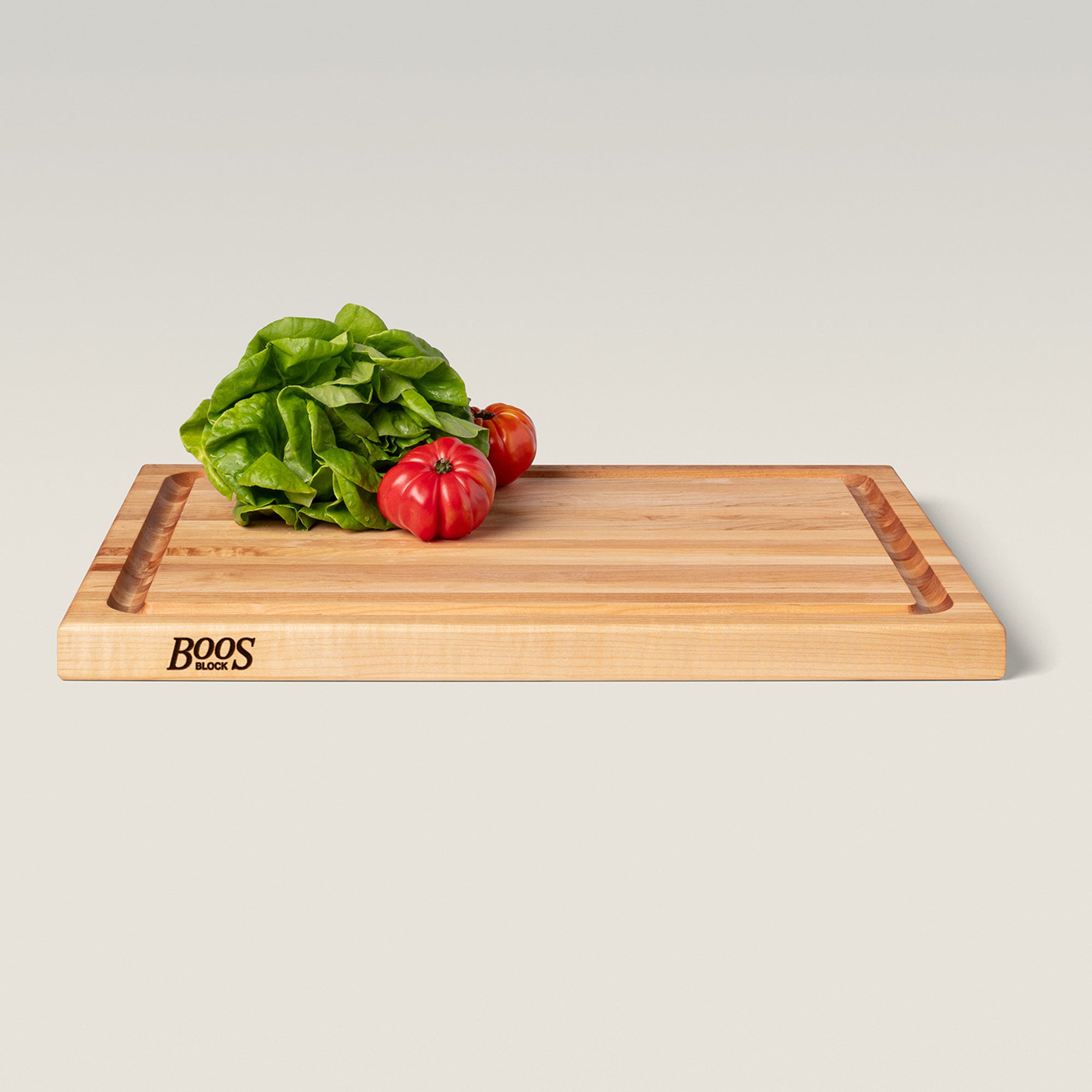 John Boos Large Maple Wood Edge Grain Reversible Cutting Board, 24" x 18" x 1.5" - Smart-nests
