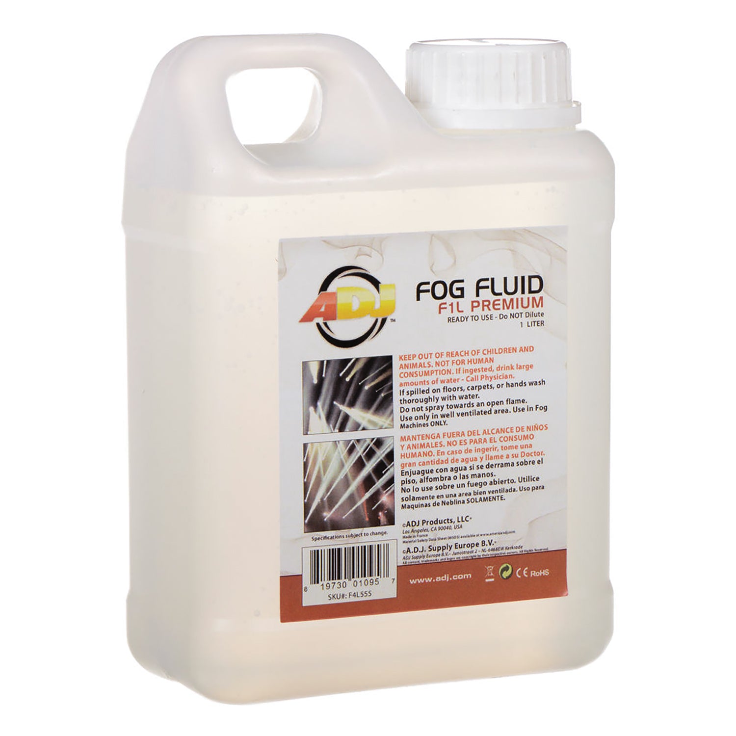 ADJ Products F1L Premium 1 Liter Water Based DJ Fog Machine Fog Juice Fluid - Smart-nests