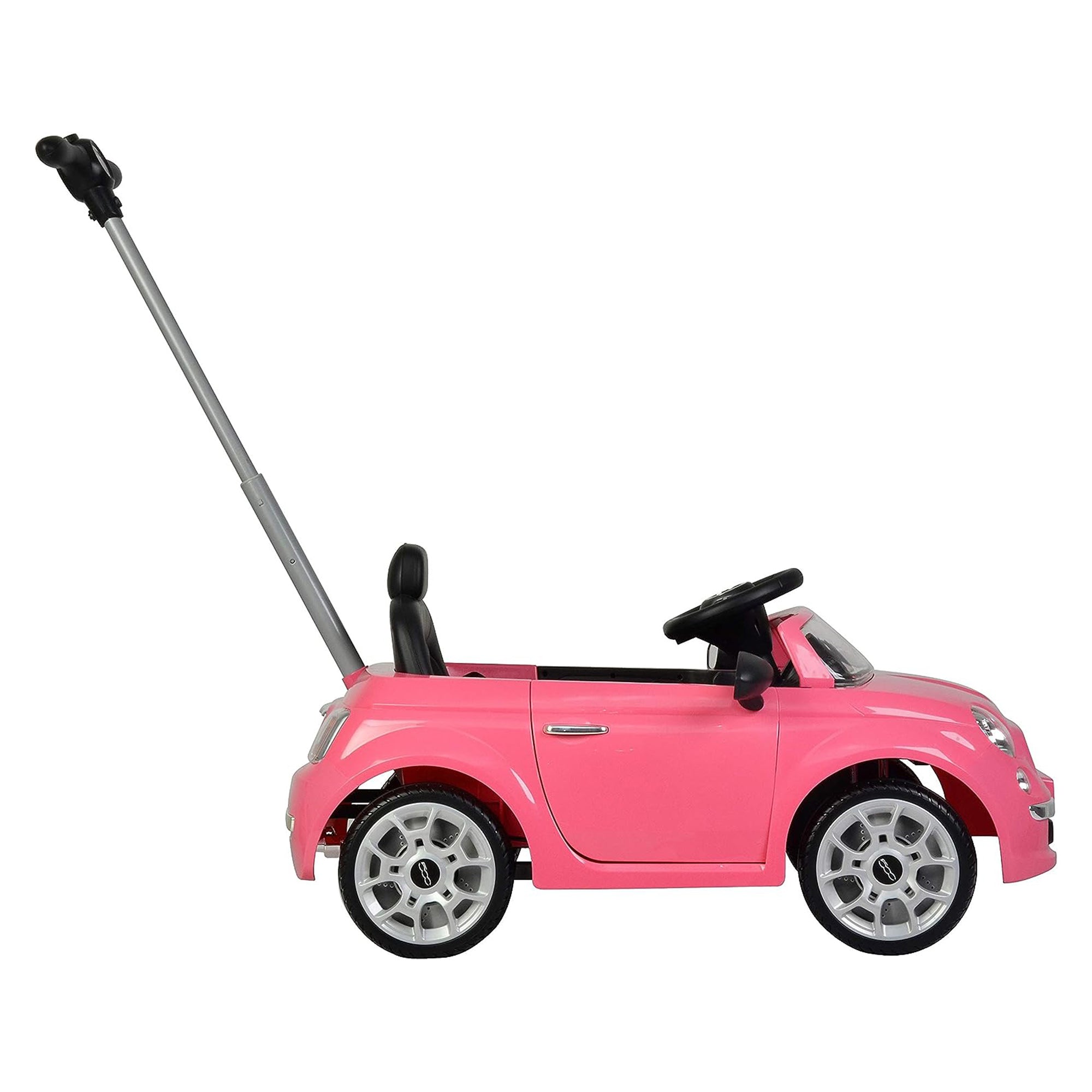 Best Ride On Cars 2-in-1 Fiat 500 Model Baby Toddler Toy Push Car Stroller, Pink - Smart-nests