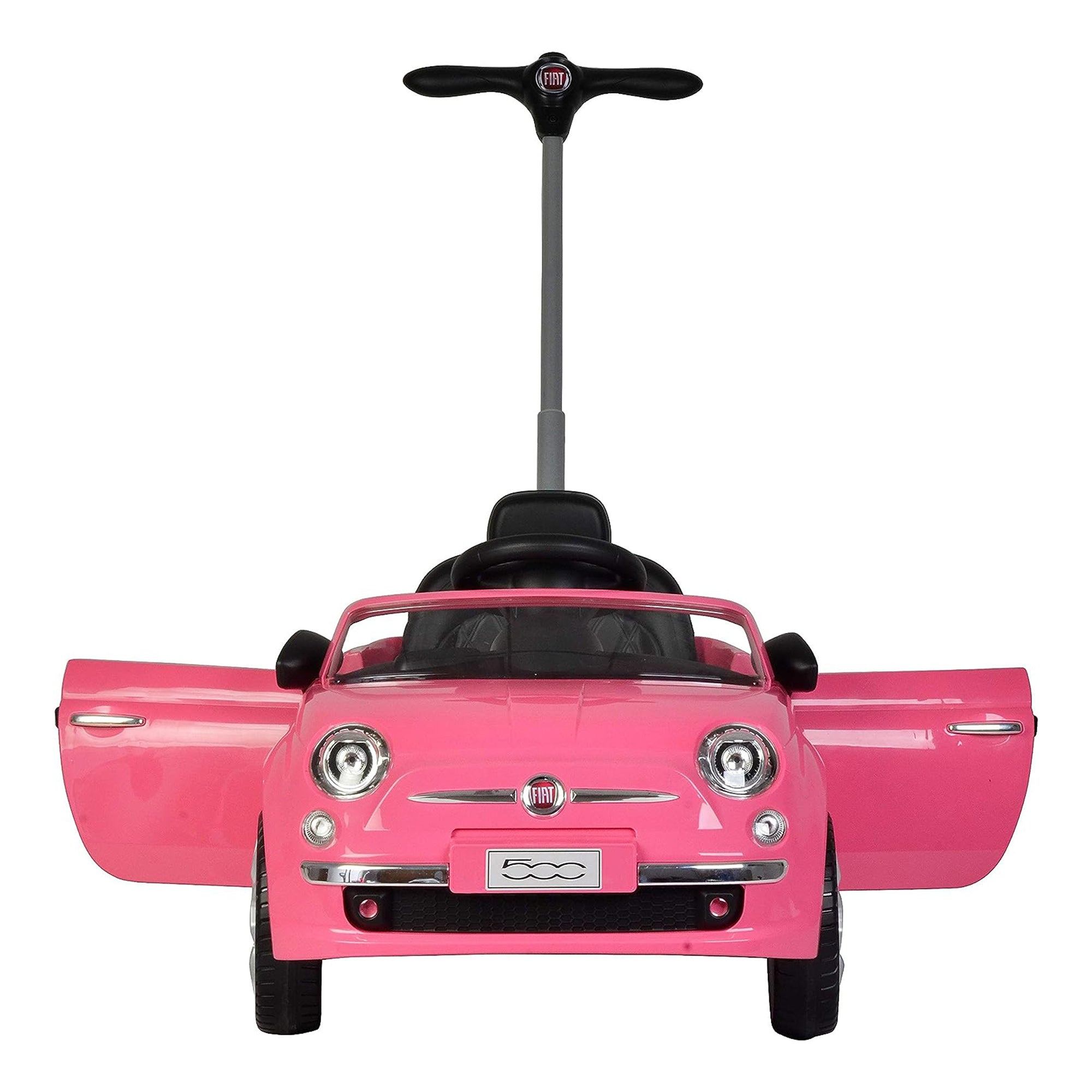 Best Ride On Cars 2-in-1 Fiat 500 Model Baby Toddler Toy Push Car Stroller, Pink - Smart-nests