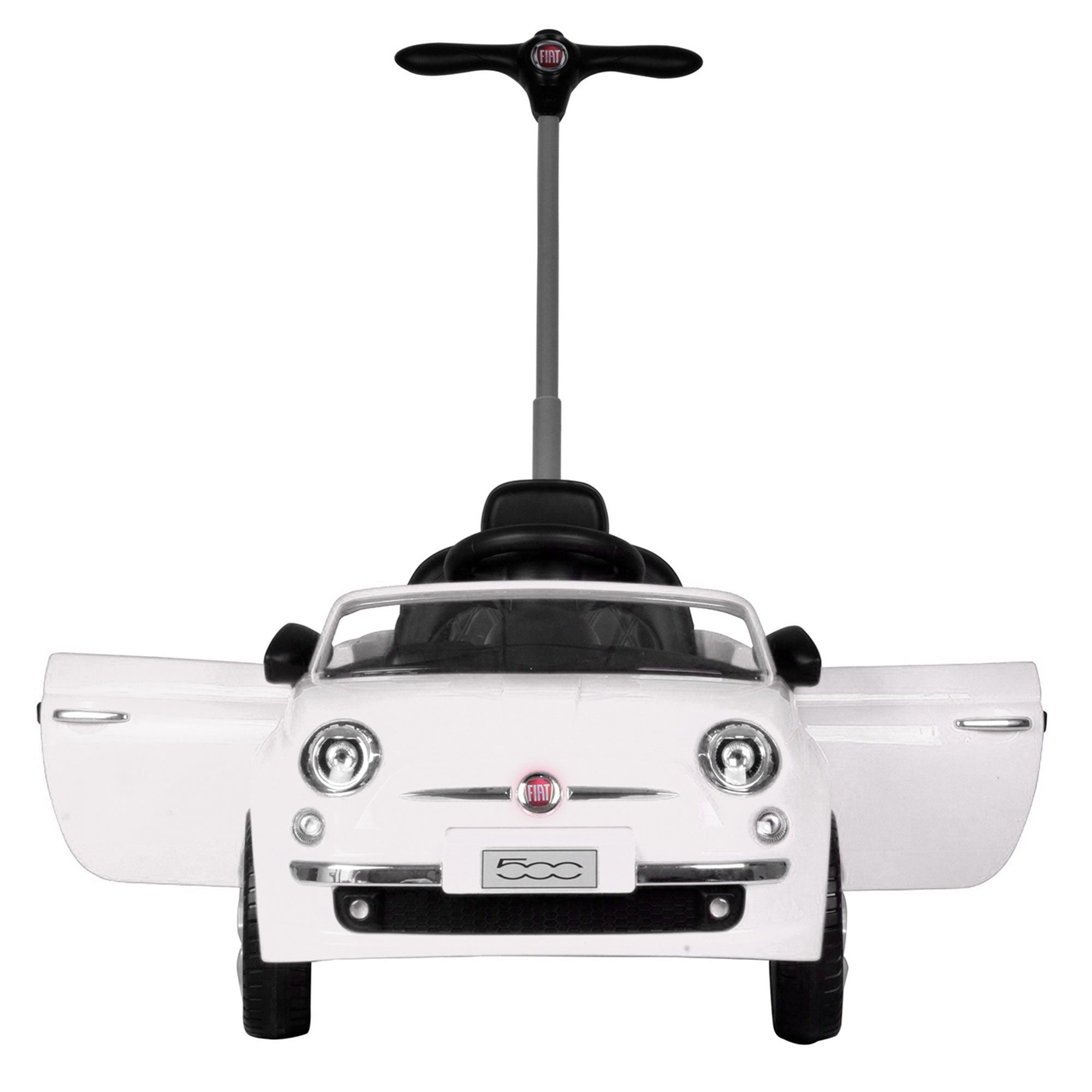 Best Ride On Cars 2-n-1 Fiat 500 Model Baby Toddler Toy Push Car Stroller, White - Smart-nests