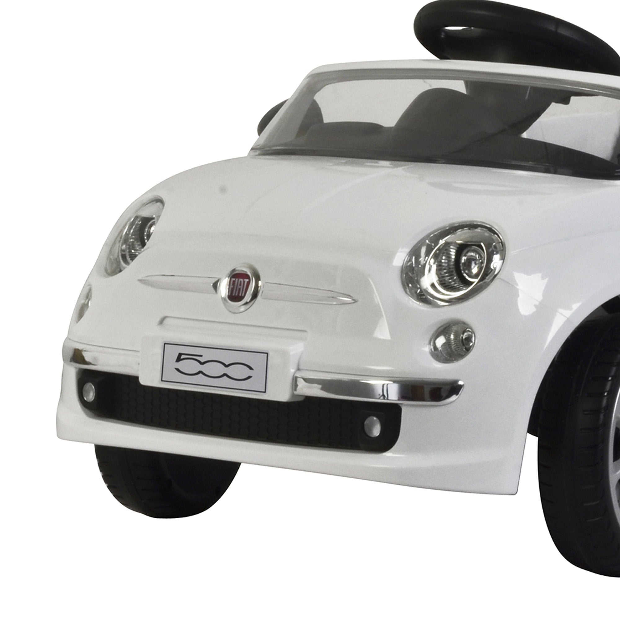 Best Ride On Cars 2-n-1 Fiat 500 Model Baby Toddler Toy Push Car Stroller, White - Smart-nests
