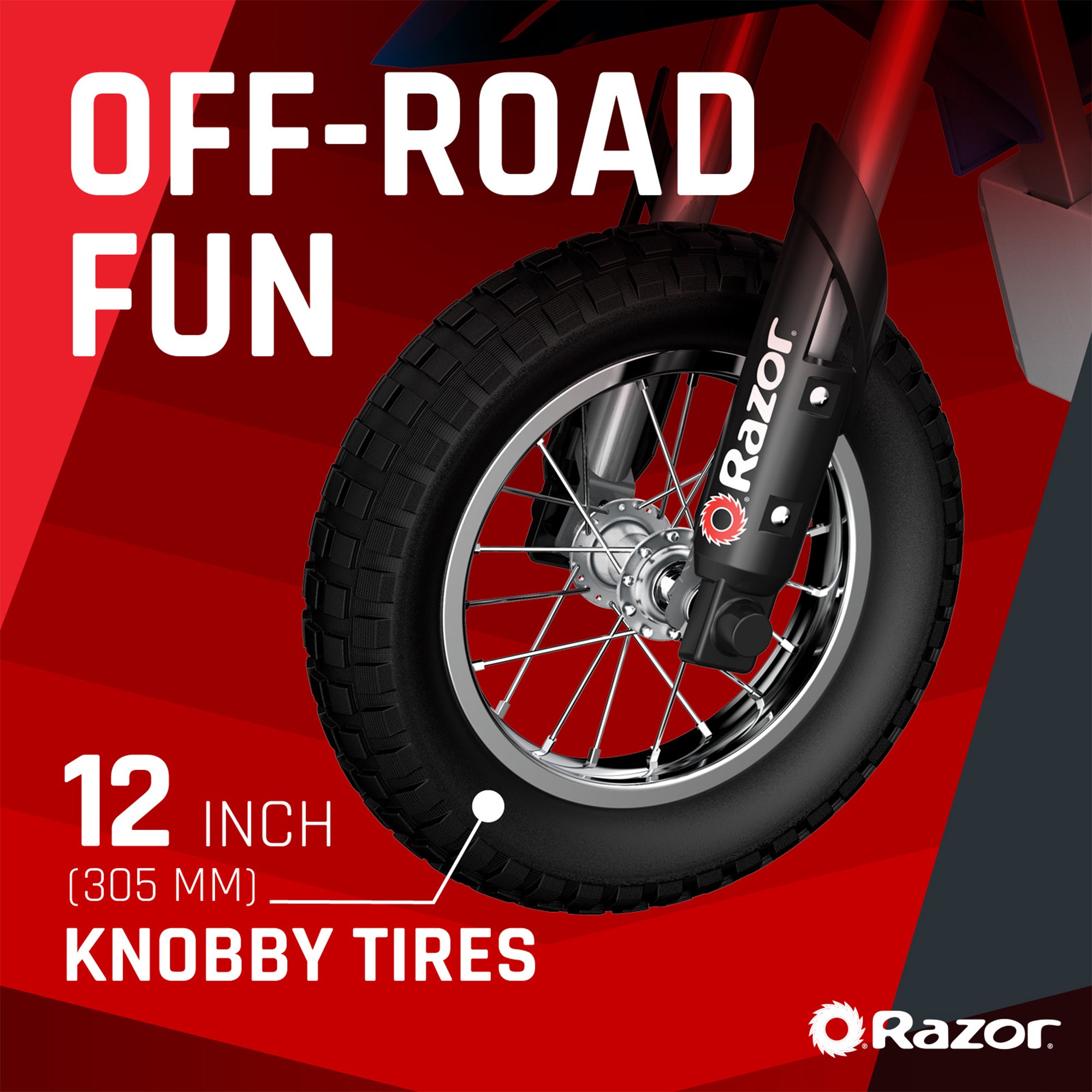 Razor MX350 Dirt Rocket 24V Electric Toy Motocross Motorcycle Dirt Bike, Blue - Smart-nests
