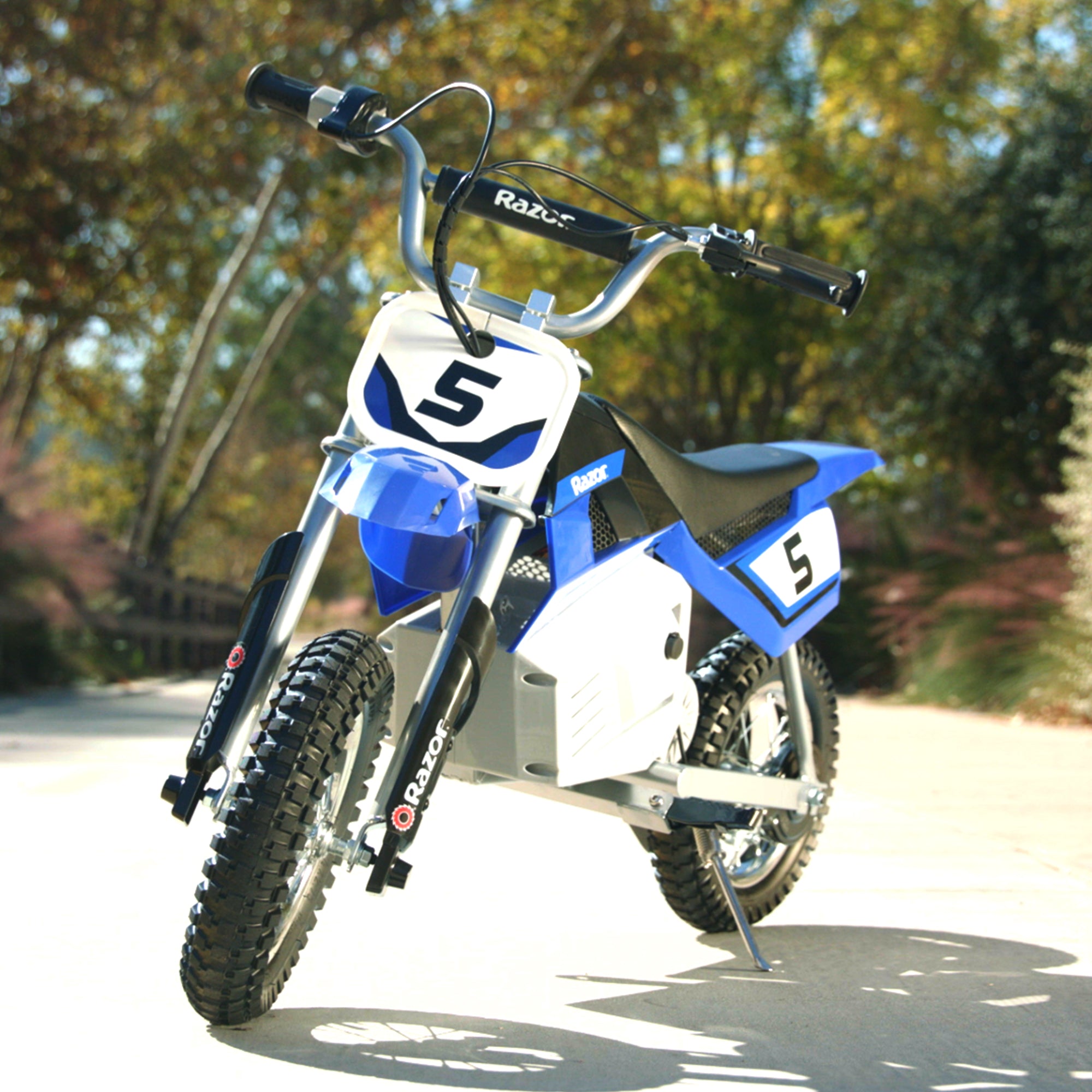 Razor MX350 Dirt Rocket 24V Electric Toy Motocross Motorcycle Dirt Bike, Blue - Smart-nests