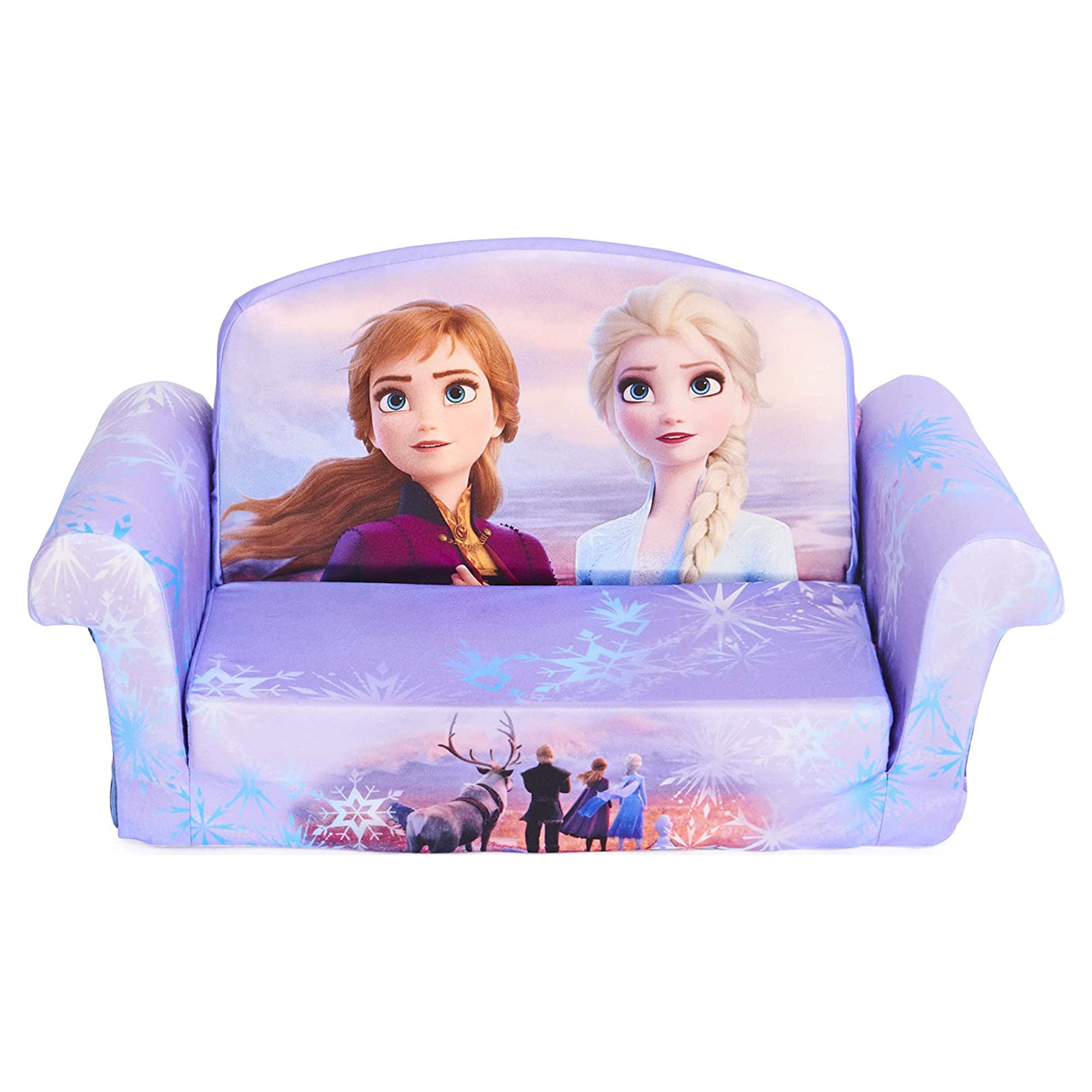 Marshmallow Furniture Kids 2-in-1 Flip Open Foam Compressed Sofa Bed, Frozen 2 - Smart-nests