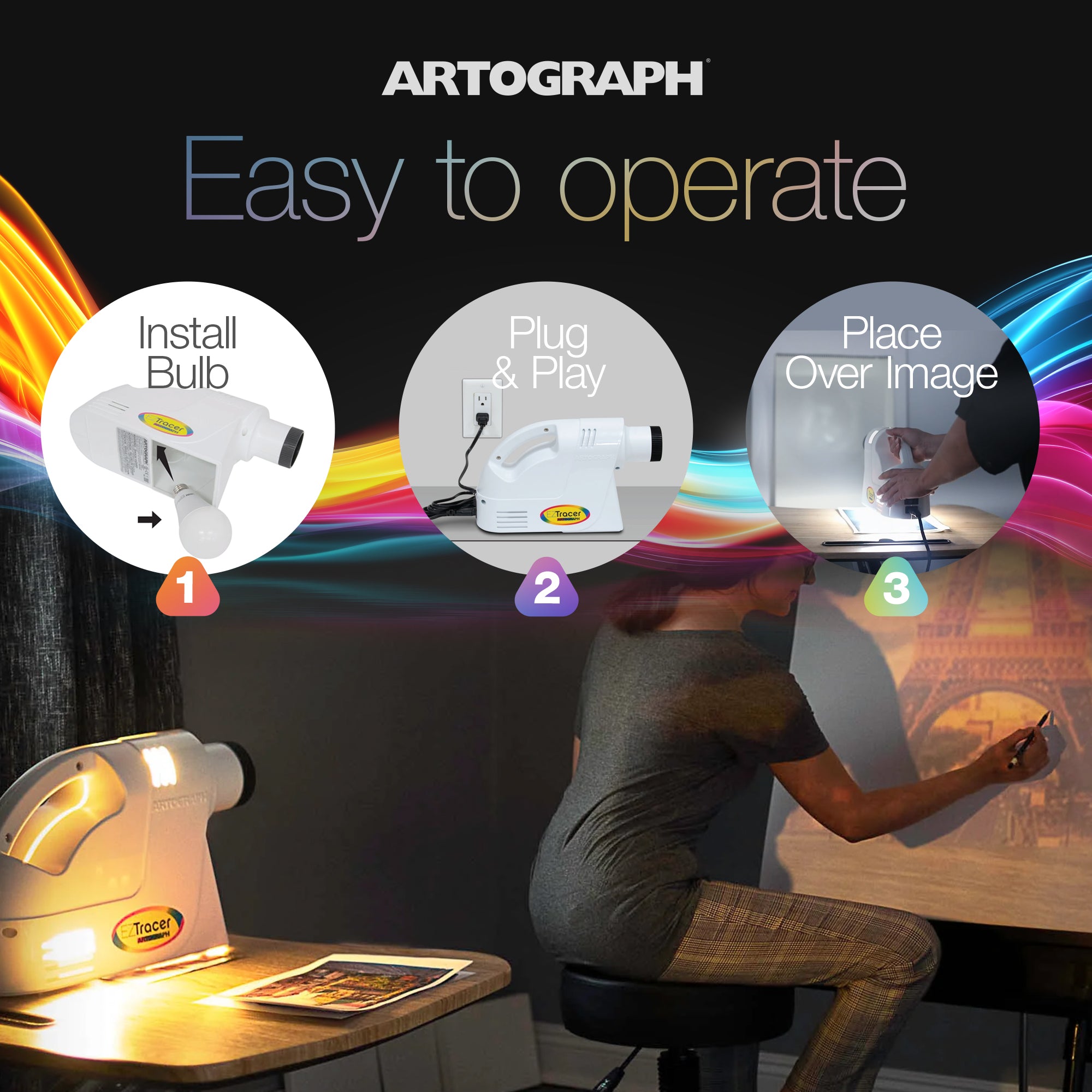 Artograph EZ Tracer Opaque Art Projector, Picture Enlarger for Tracing & Drawing - Smart-nests