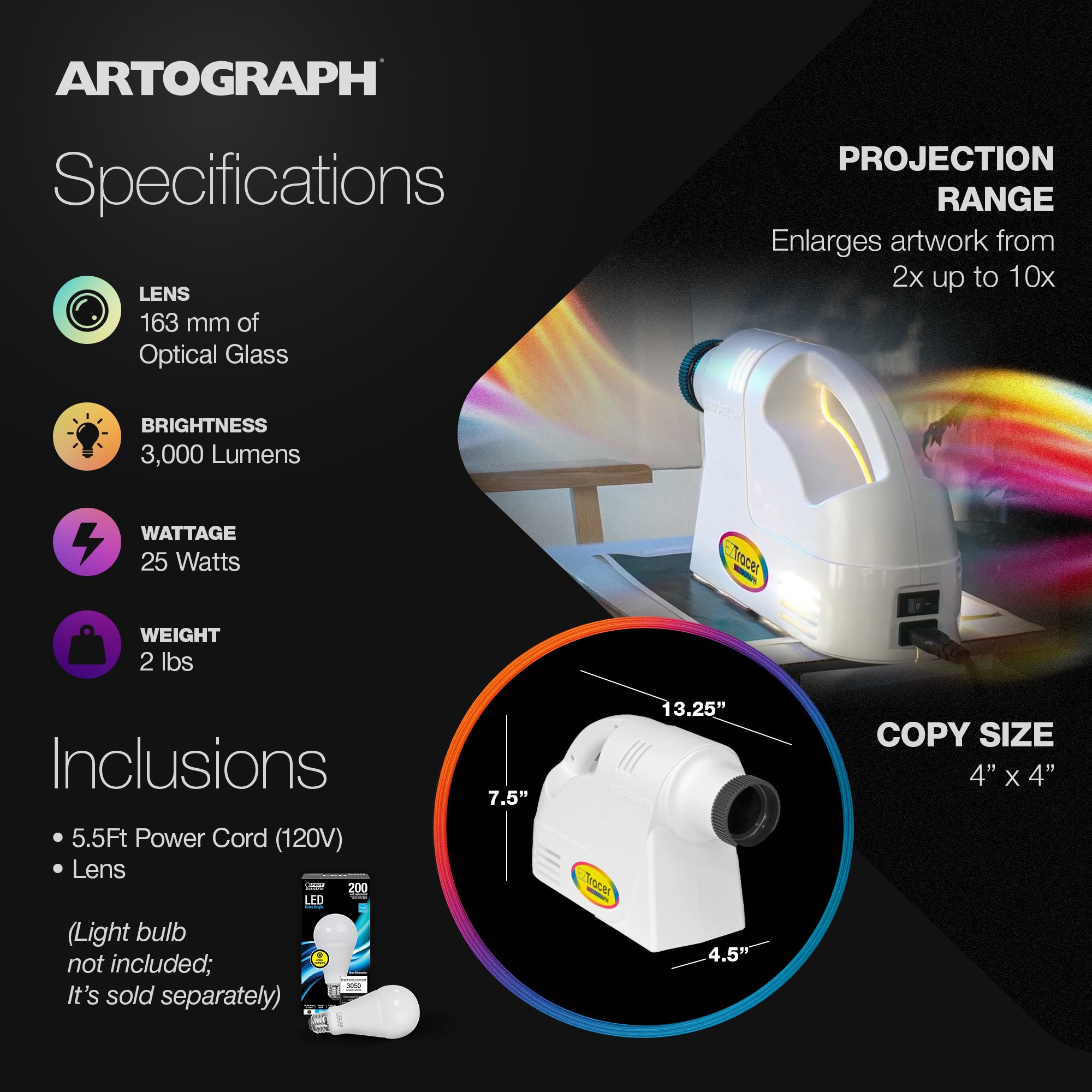 Artograph EZ Tracer Opaque Art Projector, Picture Enlarger for Tracing & Drawing - Smart-nests