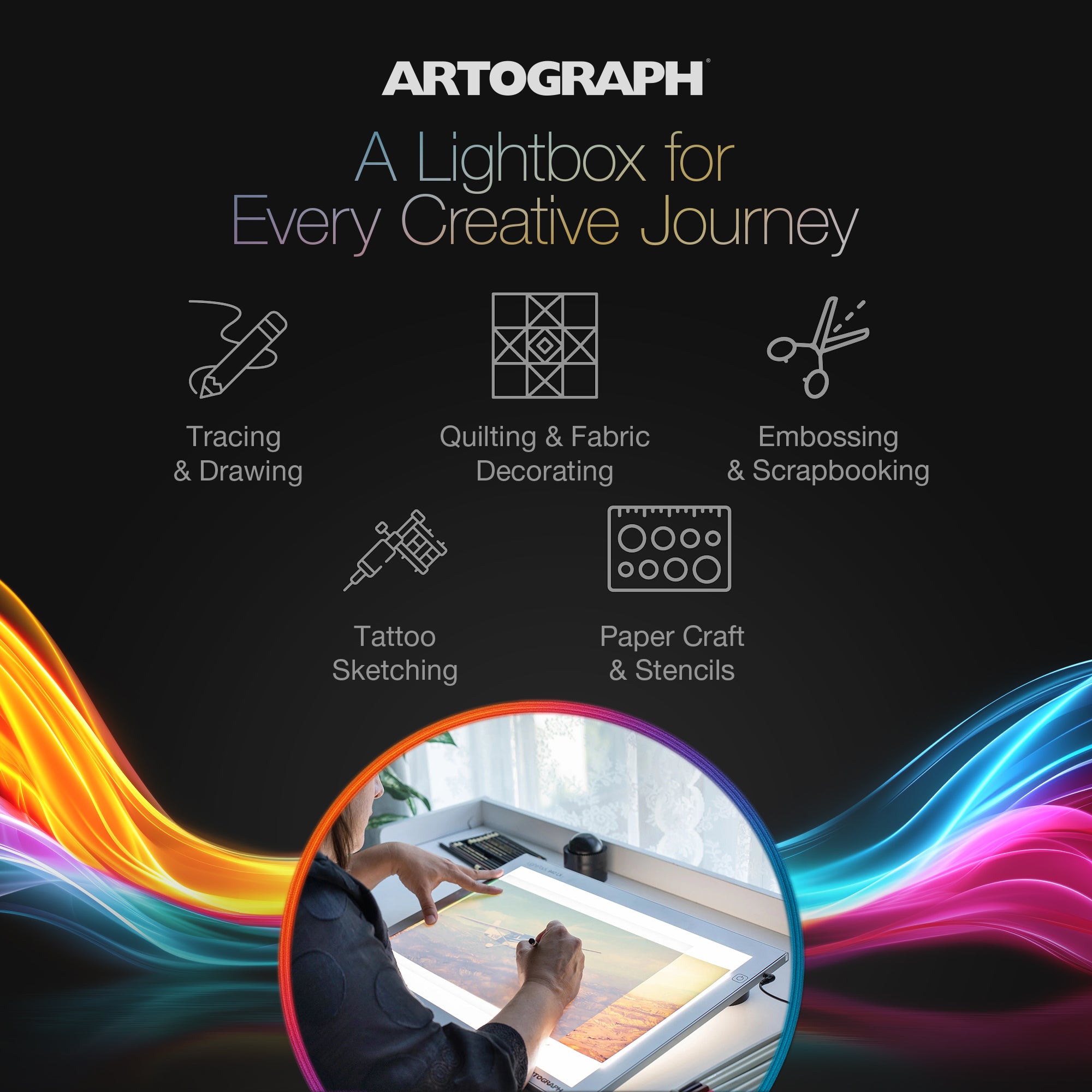 Artograph LightPad 940 LX 17" x 12" Dimmable LED Light Box for Drawing & Tracing - Smart-nests