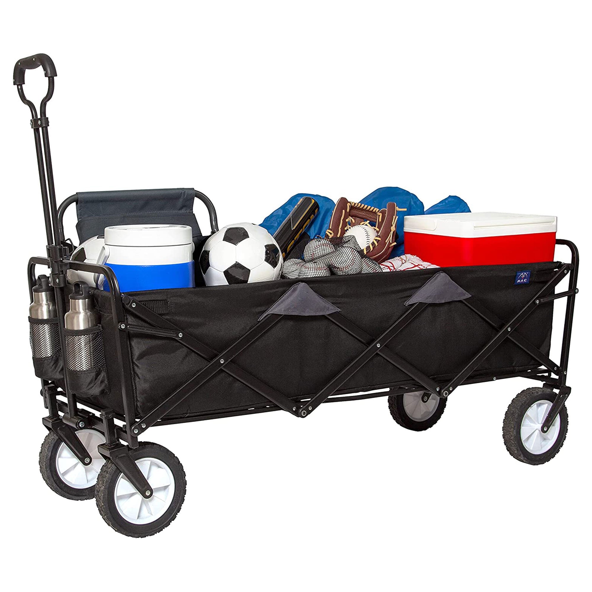 Mac Sports Xtender 52" Extra Long Collapsible Utility Storage Wagon Cart, Black - Smart-nests