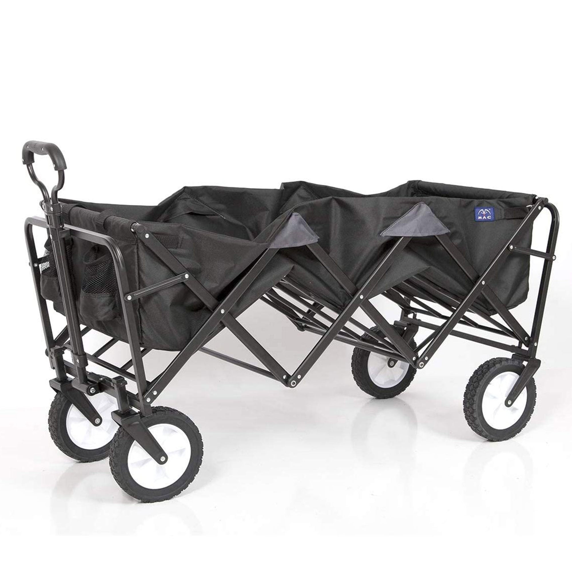 Mac Sports Xtender 52" Extra Long Collapsible Utility Storage Wagon Cart, Black - Smart-nests