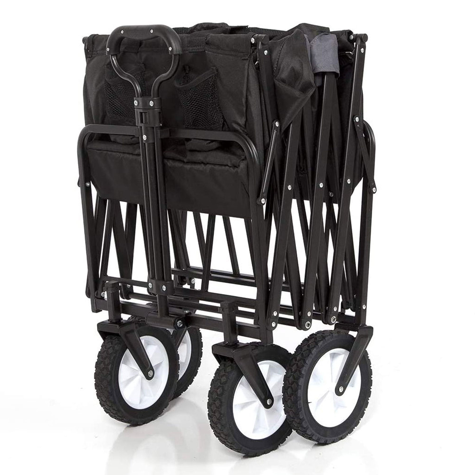 Mac Sports Xtender 52" Extra Long Collapsible Utility Storage Wagon Cart, Black - Smart-nests