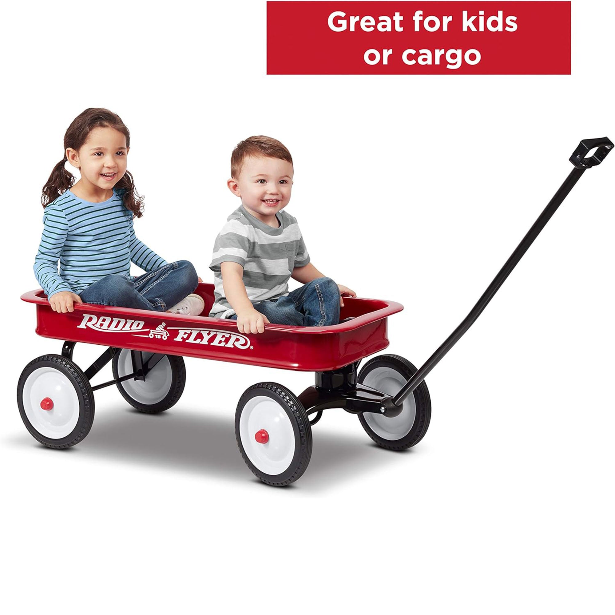Radio Flyer 18Z 10 Inch Steel Wheels Timeless Classic Design Kids Red Wagon - Smart-nests