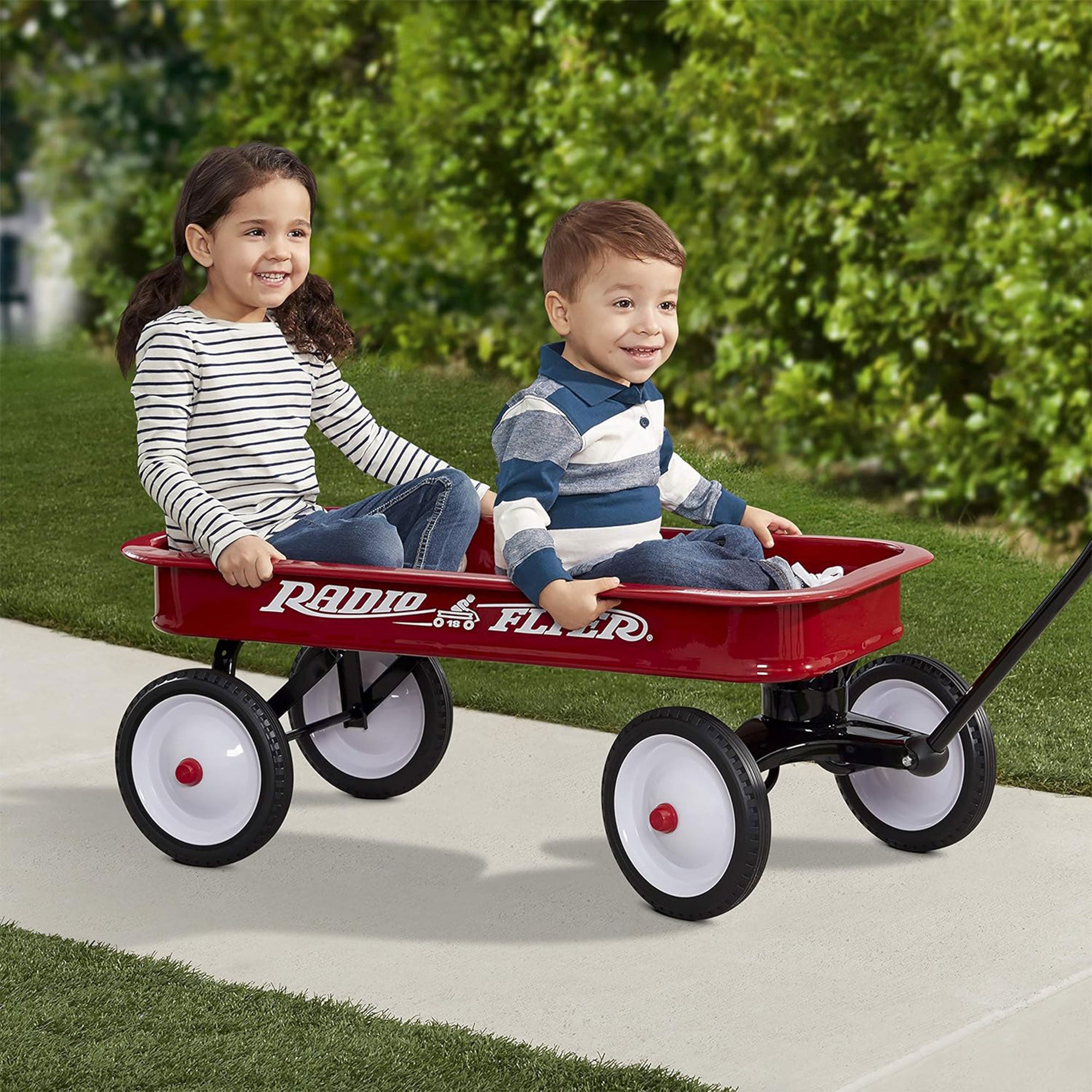 Radio Flyer 18Z 10 Inch Steel Wheels Timeless Classic Design Kids Red Wagon - Smart-nests