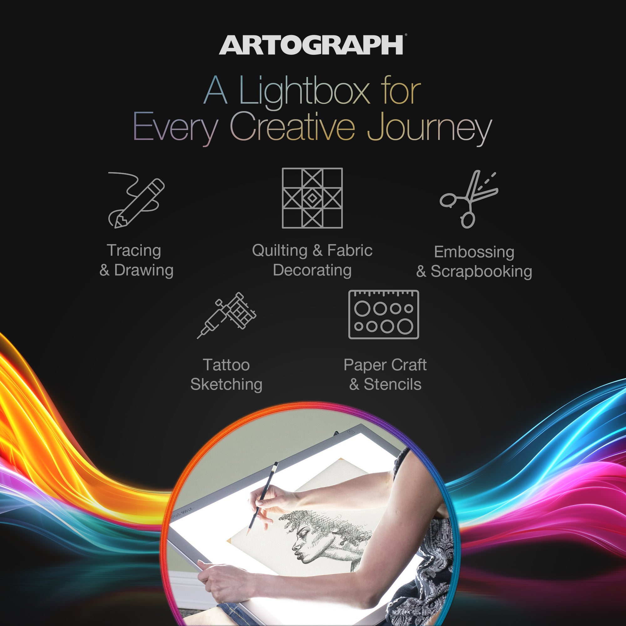 Artograph LightPad 950 LX  24" x 17" Dimmable LED Light Box for Tracing/Drawing - Smart-nests